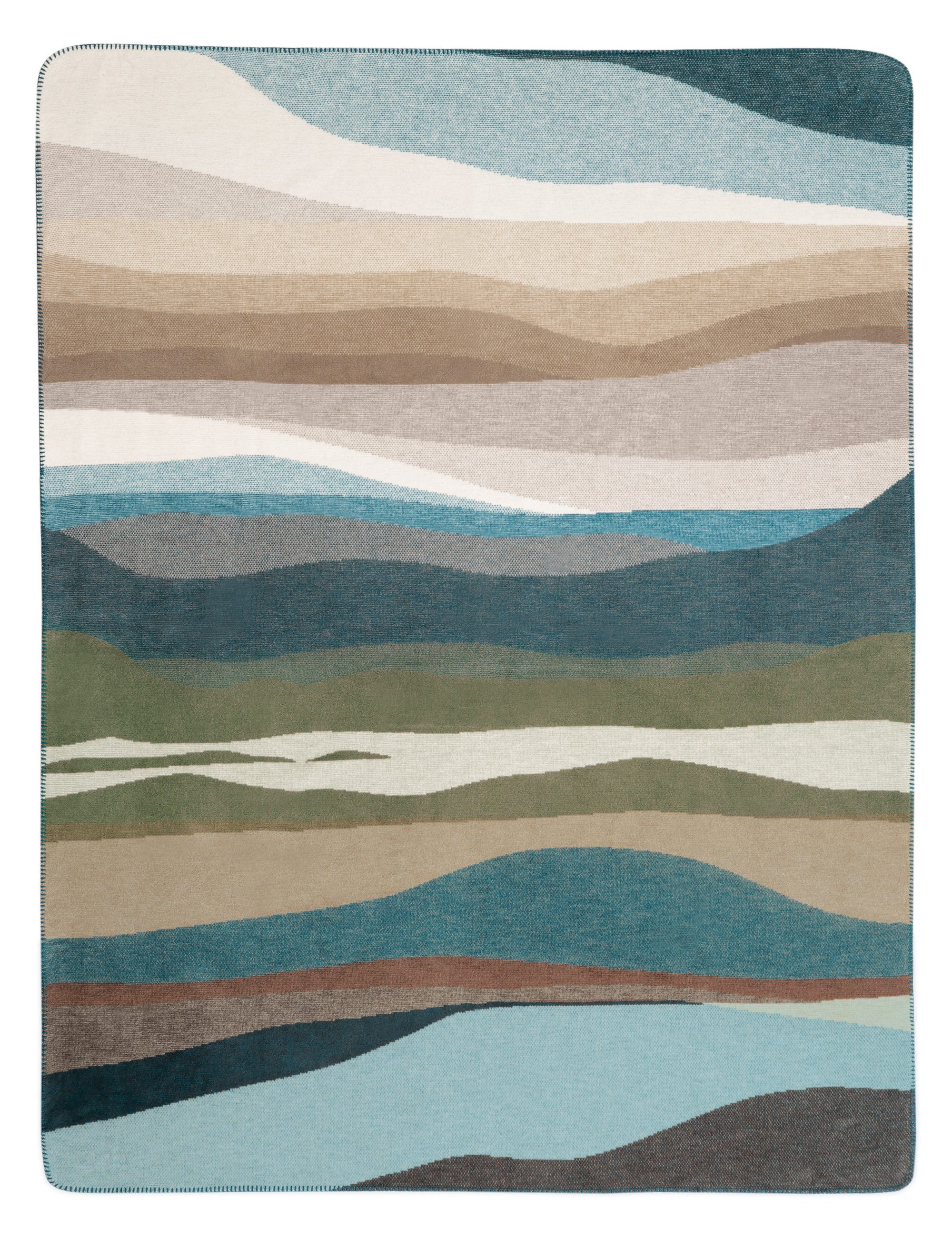 Wohndecke Iceland Horizon mit geketteltem Zierstich, Biederlack, Made in Germany