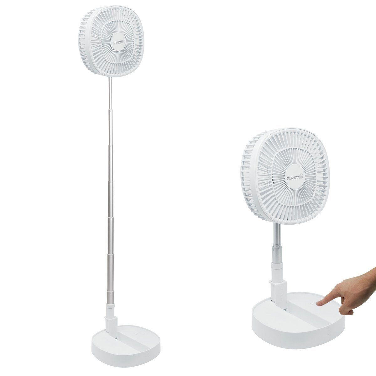 Fan, Foldable Kabellos 3 mit Akku Standventilator wiederaufladbar Starlyf und Li-Ion Geschwindigkeiten,