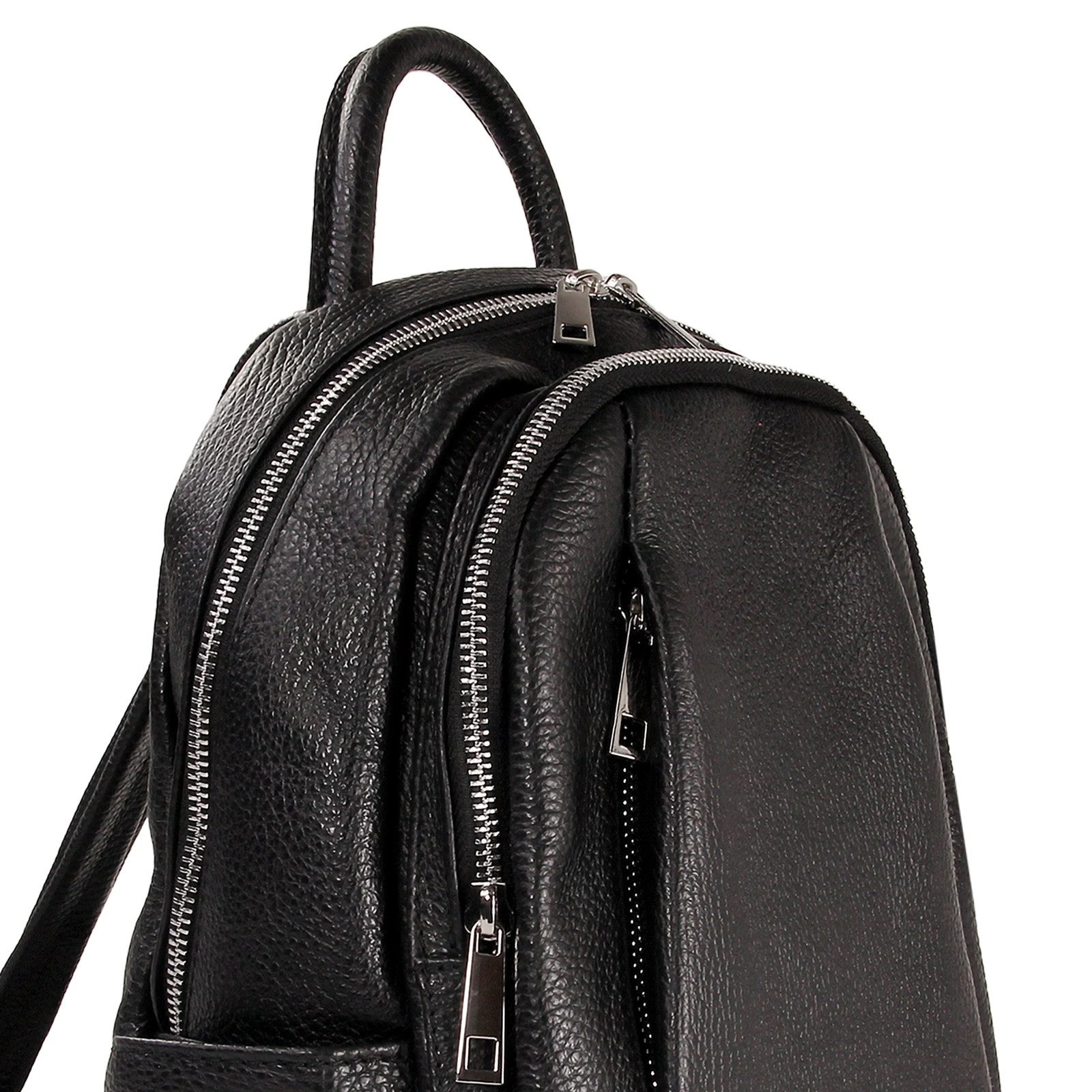 Toscanto Cityrucksack Toscanto Damen Cityrucksack Leder, Damen Cityrucksack Leder, schwarz ca. 30cm x ca. 32cm