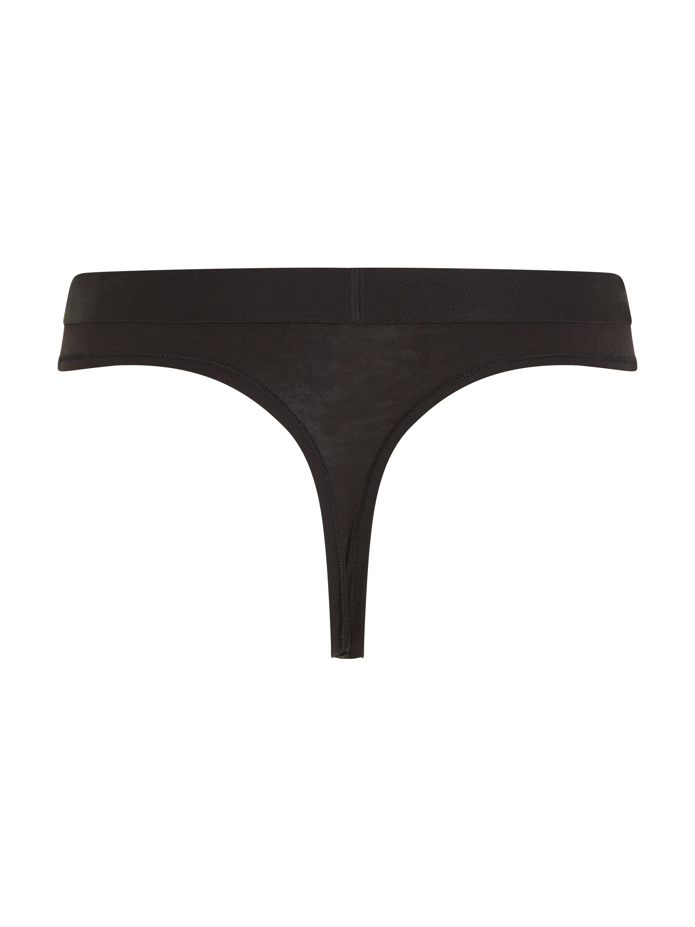 Tommy Hilfiger Underwear Markenlabel Hilfiger Tommy THONG mit Black Slip