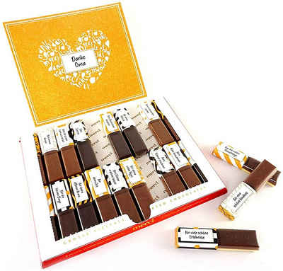 SURPRISA Aufkleber Set 'Danke' für Merci Schokolade, individuelles Geschenk, um Danke zu sagen