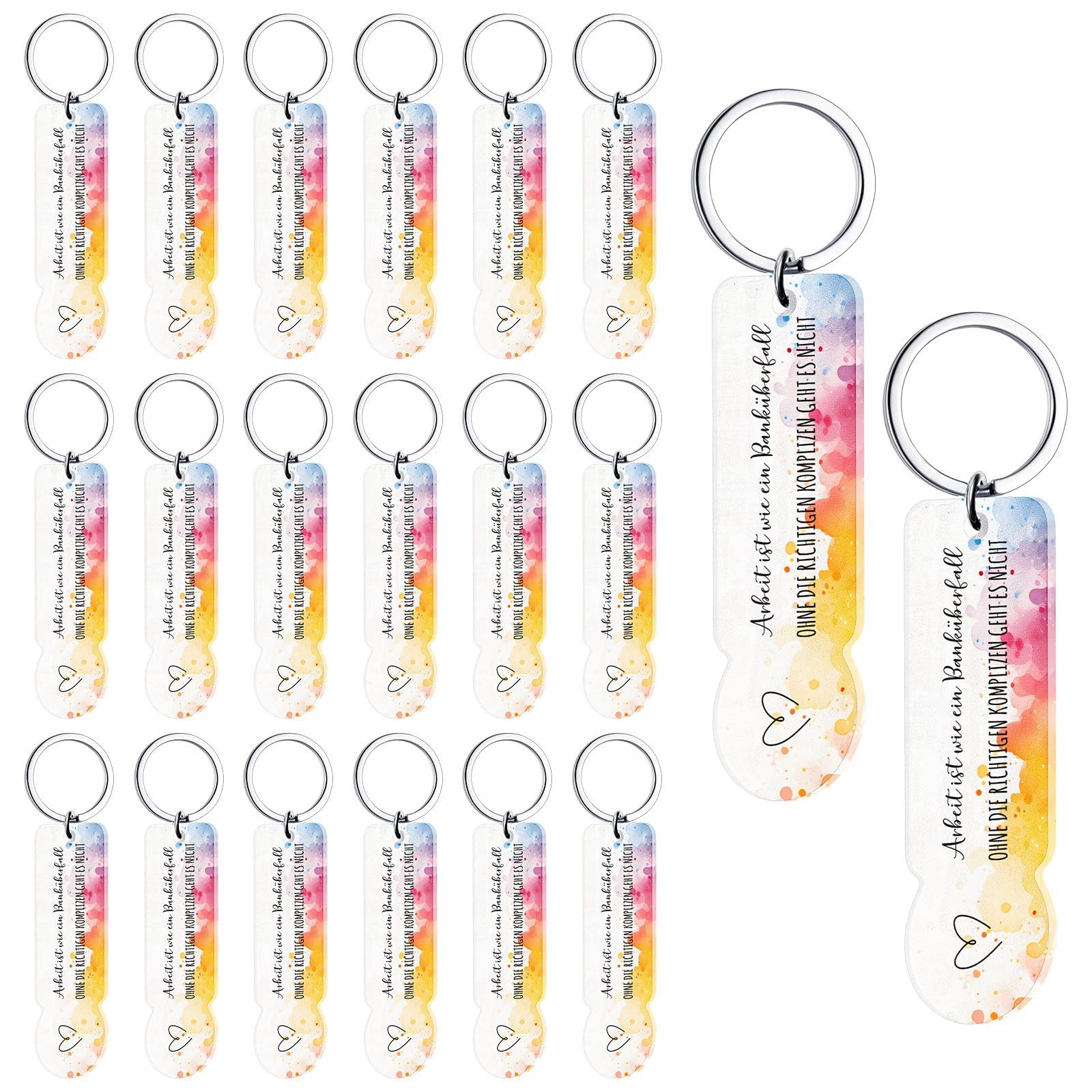 CLTYQ Schlüsselanhänger Set 20 Stück Acryl günstig online kaufen