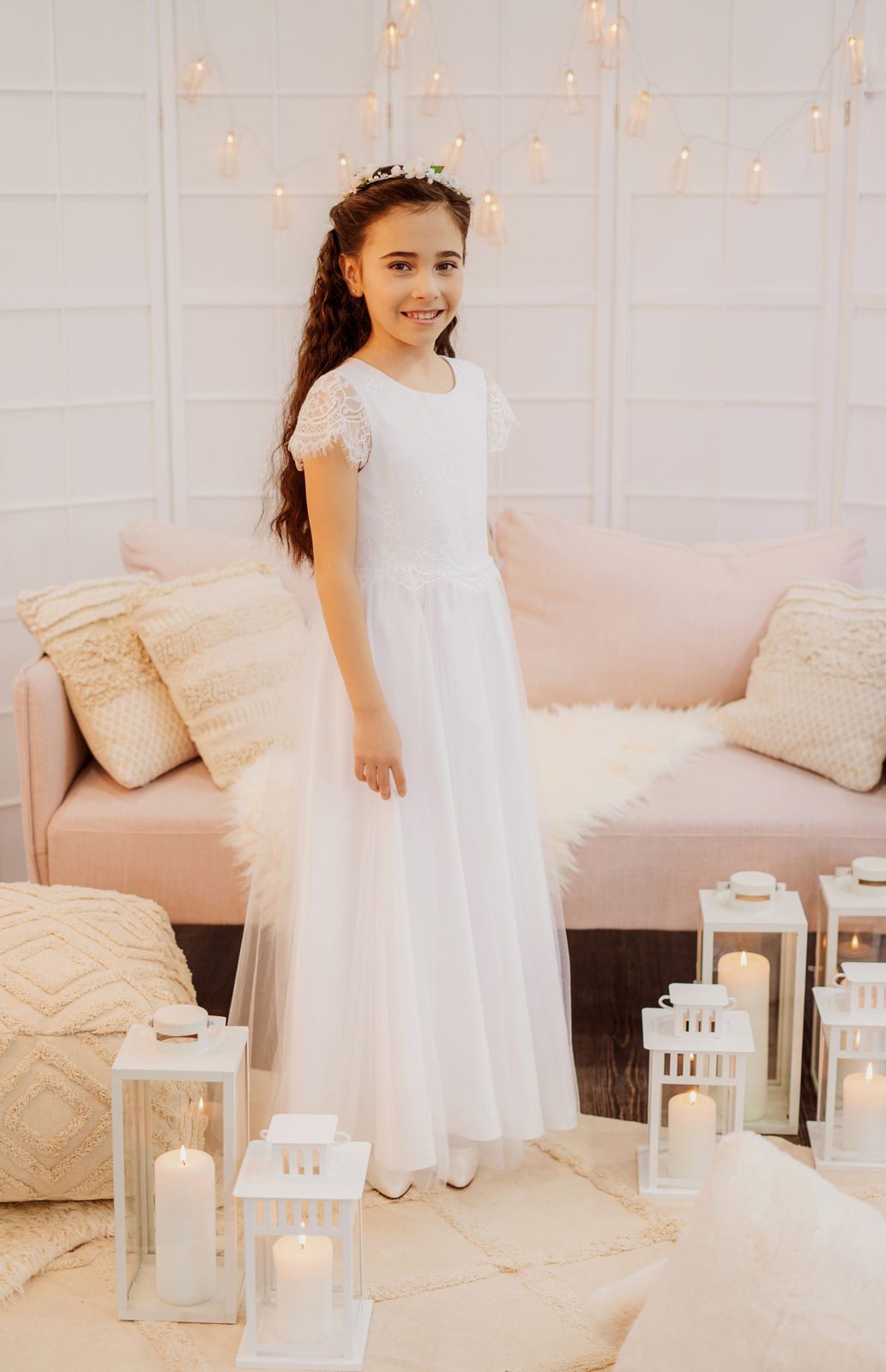 Pure White Spitzenkleid Kommunion Kleid PURE WHITE 25041 (1-tlg)