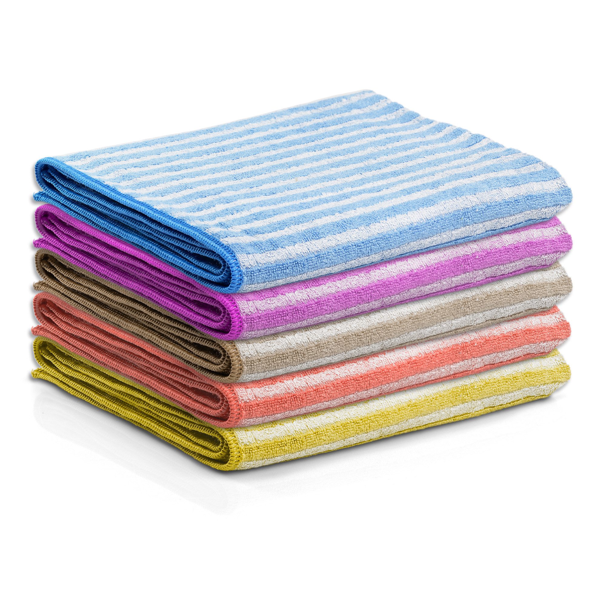 Das Blaue Wunder® Geschirrtuch EXTRA Premium aus Bambusfasern für Küche und Haushalt, (Set in 40 x 70cm), Reinigen und Trocknen, Streifen- und fusselfrei, Waschbar bis 95°C