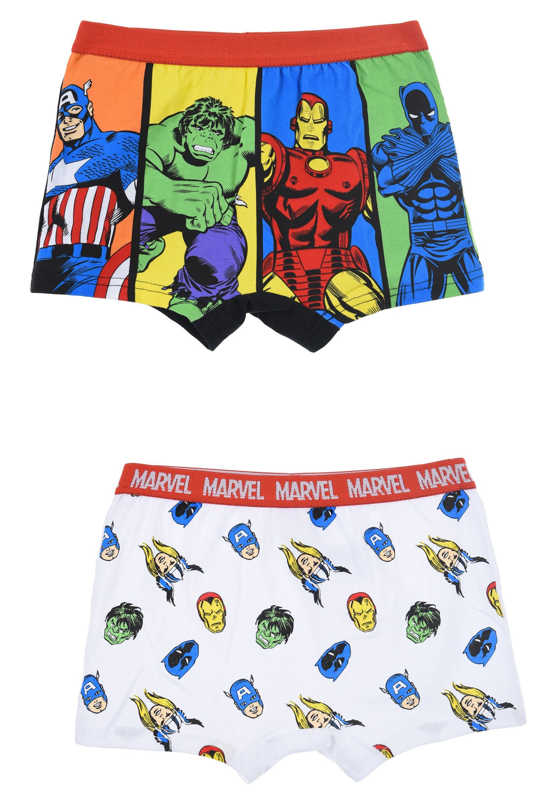 The AVENGERS Boxershorts Iron Man Captain America Kinder Jungen Unterhosen  Pants (2-St)