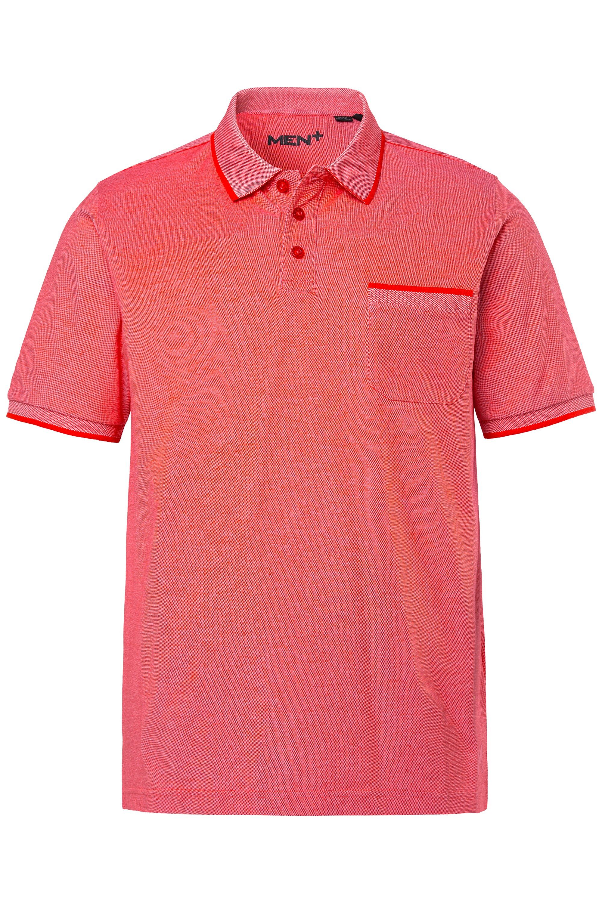 Men Plus Poloshirt T-Shirt TwoTone-Pikee Halbarm