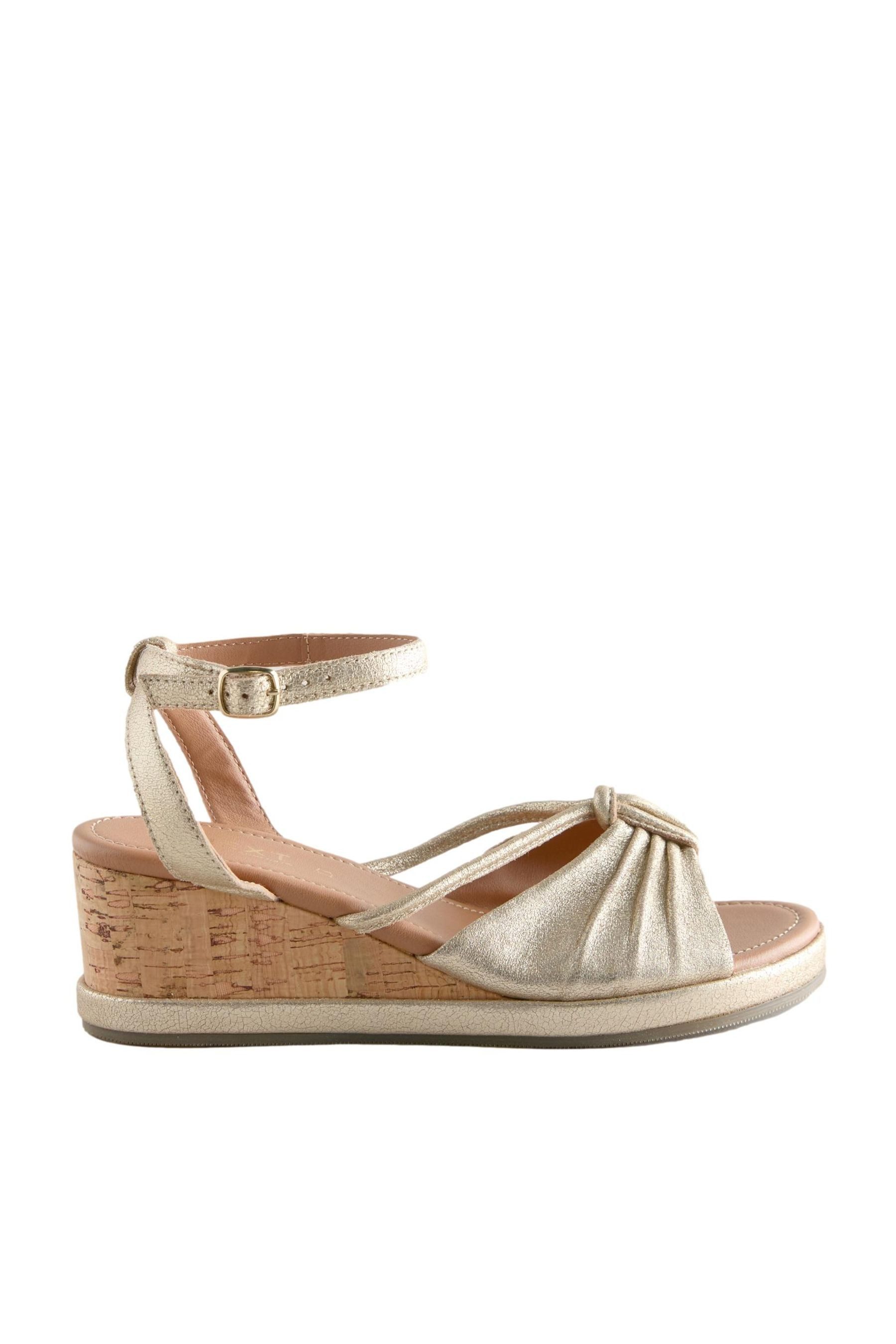 Next Forever Comfort® Lederballerinas, Kork-Keilabsatz Sandale günstig online kaufen