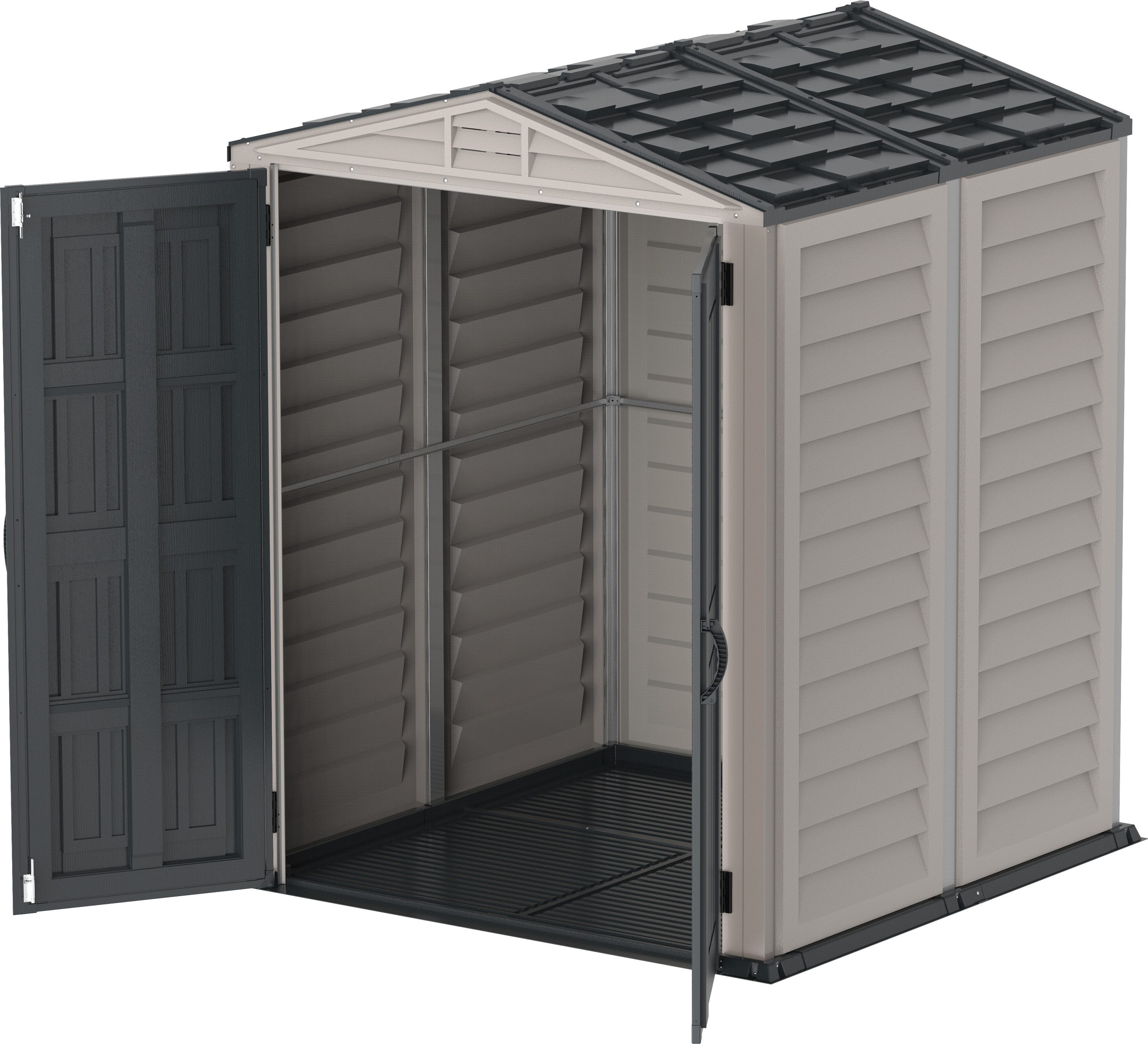 DURAMAX Gerätehaus Gartenhaus Metall Gartenhaus Vinyl Duramax H. 210, BxT: 171x171 cm