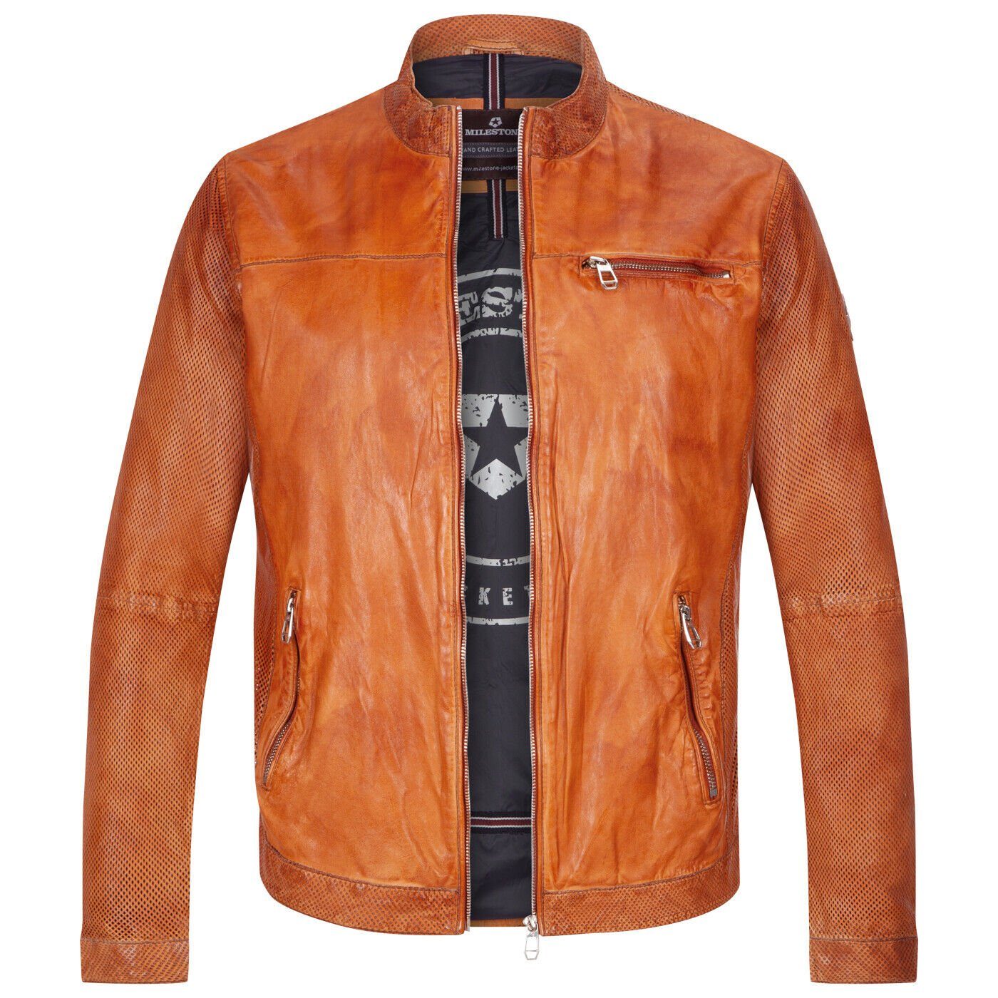 Milestone Lederjacke Fabio Herren Lederjacke aus günstig online kaufen