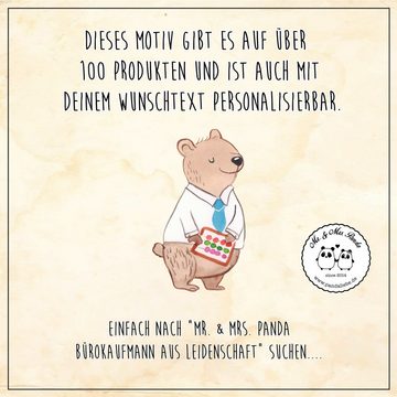 Mr. & Mrs. Panda Getränkeuntersetzer Bürokaufmann Leidenschaft - Weiß - Geschenk, Kaufmann für Büromanagem, 1-tlg., Liebevolle Motive