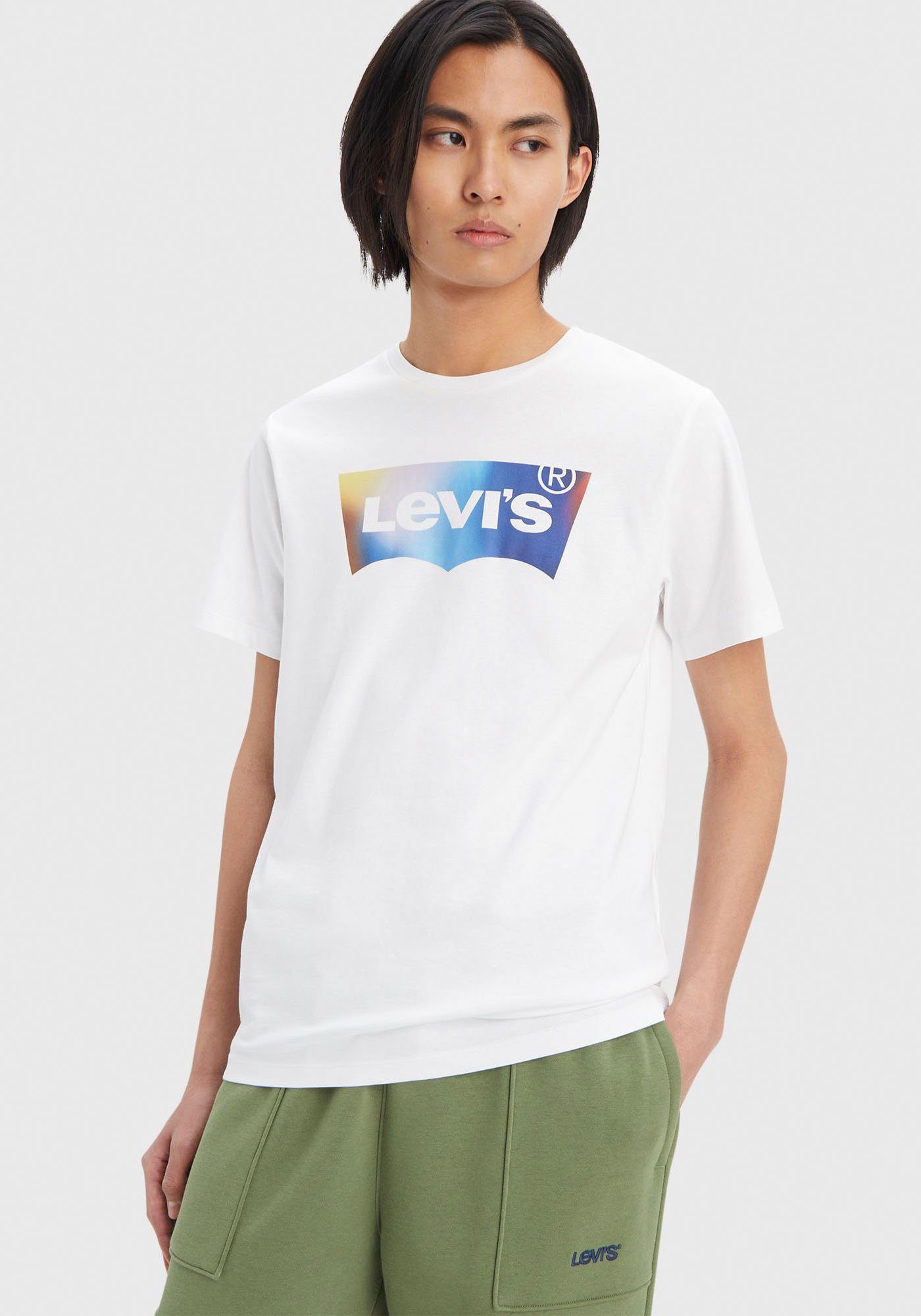 Levi's® T-Shirt CREWNECK TEE mit Logo-Front-Print white