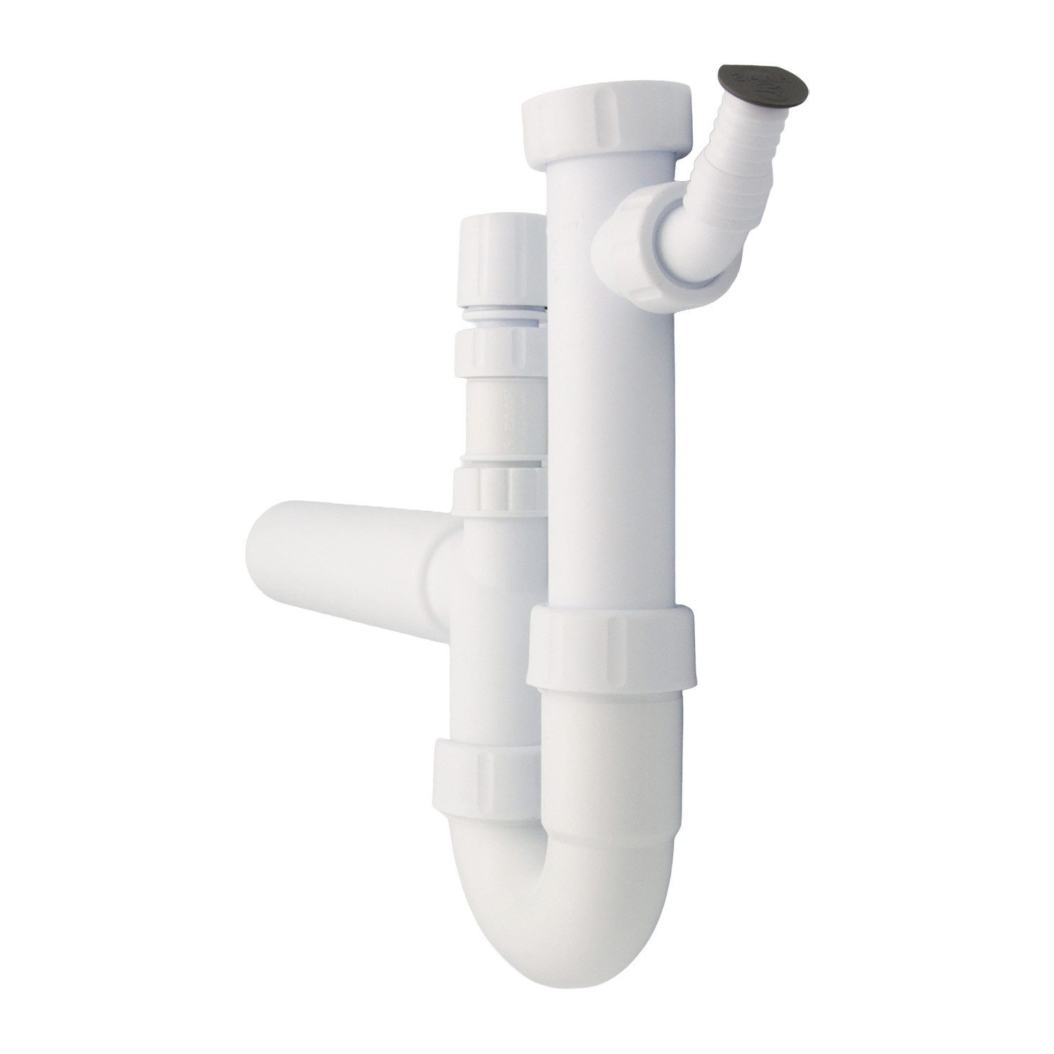 Haas Otto Siphon Siphon 1 1/2 Zoll DN 50 mit Geräteanschluss und Rohrbelüfter – Bild 2 von 5