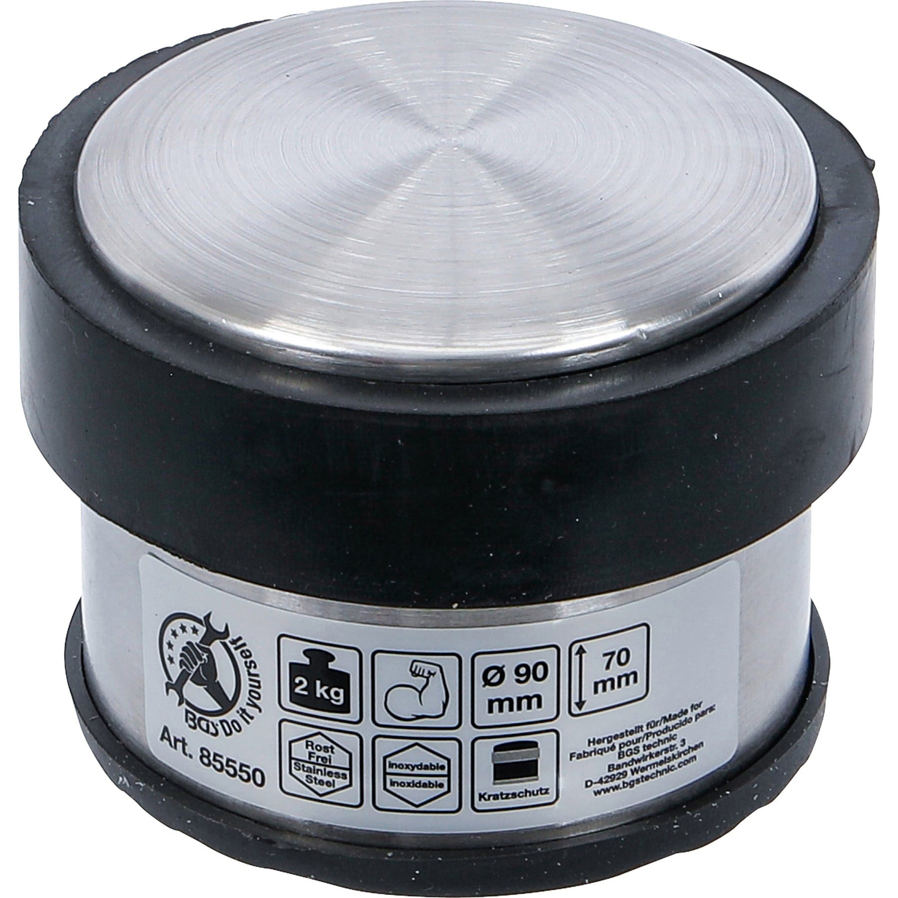 BGS technic Bodentürstopper BGS TECHNIC Türstopper, 85550, Edelstahl, 90x70 mm, 2 kg