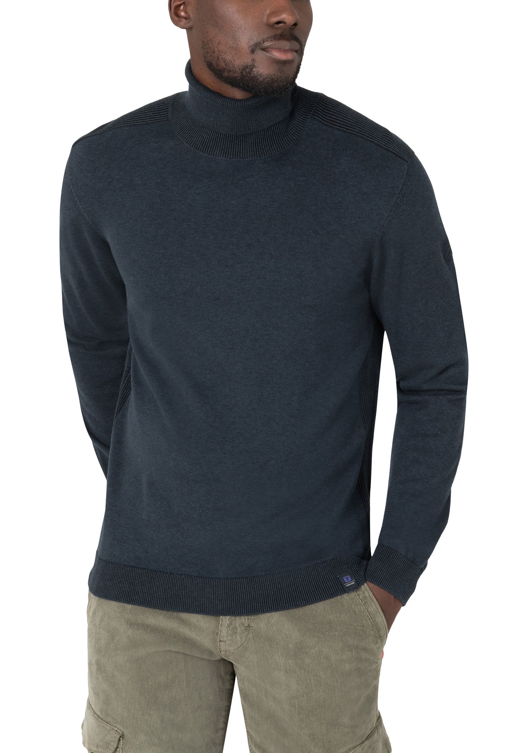 TIMEZONE Strickpullover Rollkragenpullover Rippstrick Ellenbogen-Patch Knit günstig online kaufen