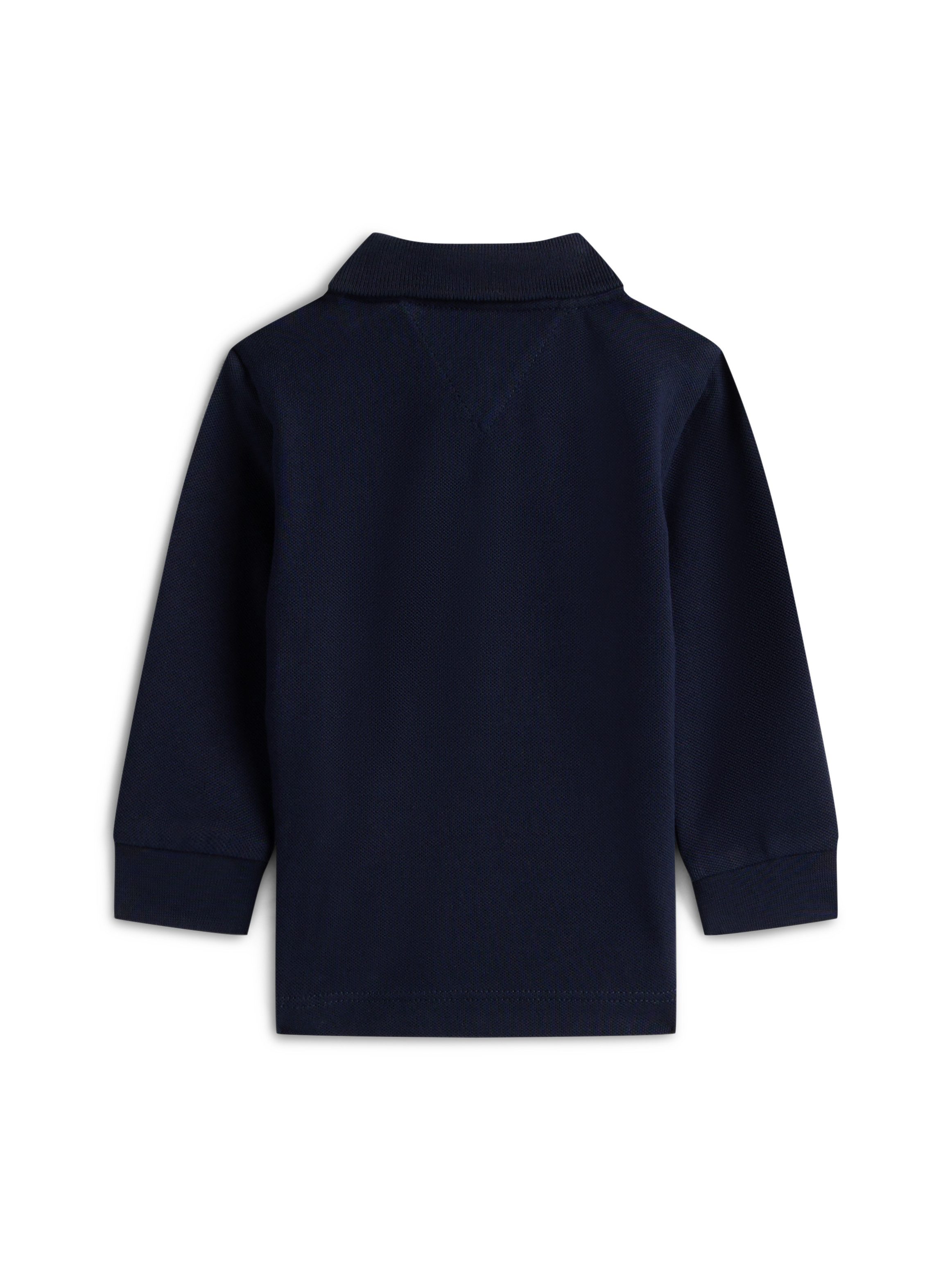Tommy Hilfiger Langarm-Poloshirt für Babys, weiche Baumwoll-Qualität