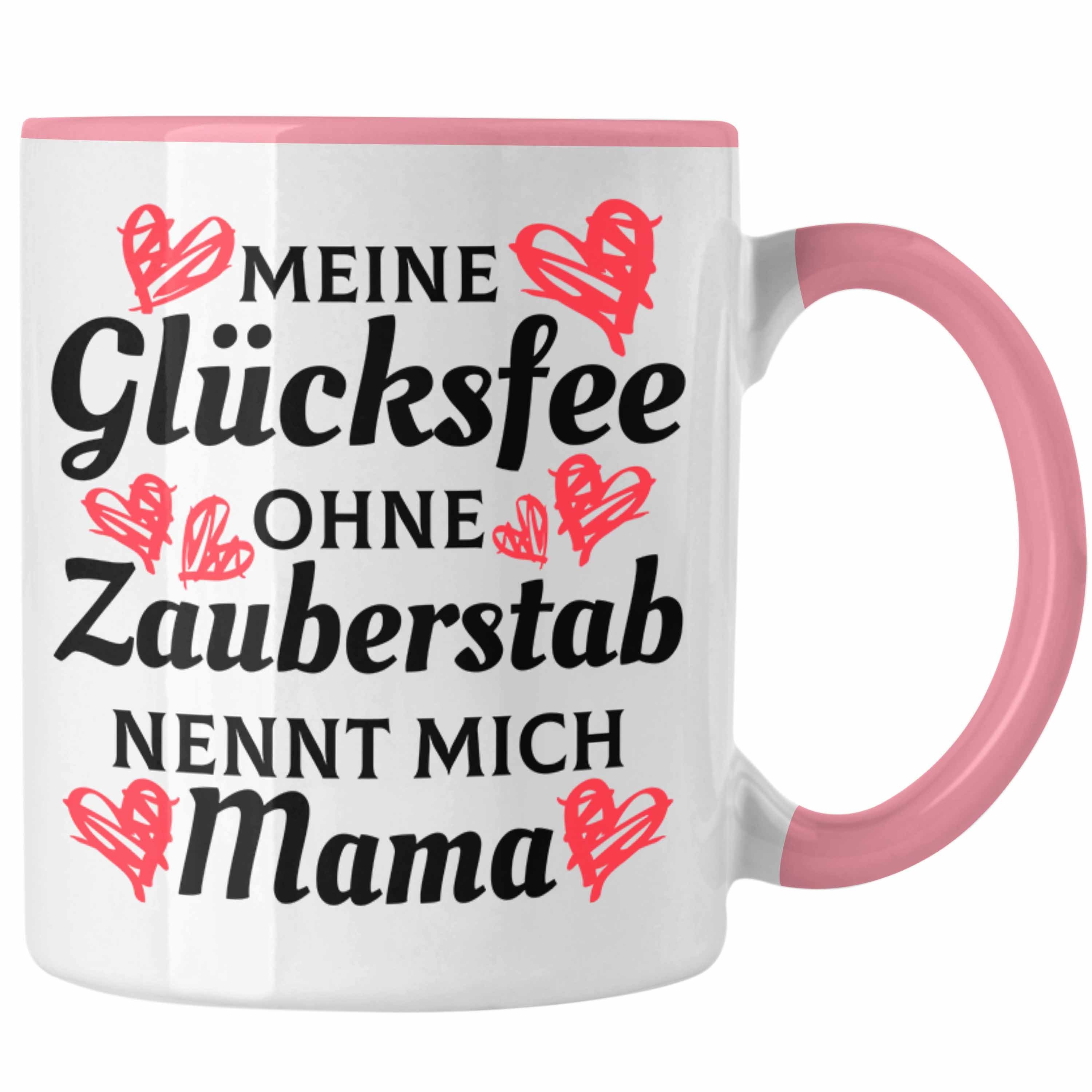 Trendation Tasse Trendation - Mama Tasse mit Spruch Geschenk Muttertag von Tochter Sohn Mutter Kaffeetasse Spruch Rosa