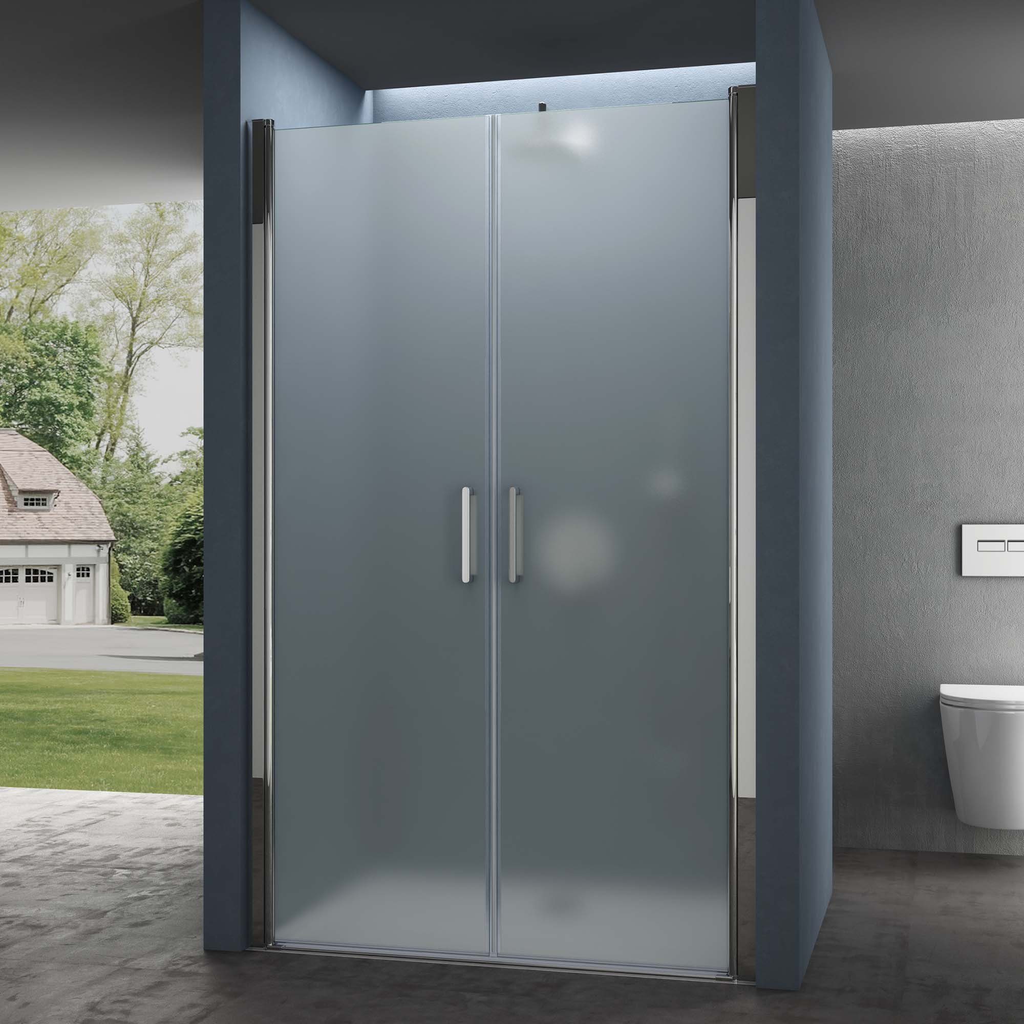 doporro Shower Pivot Door, Shower Door, Niche Door, Shower Enclosure, Shower Cabin Teramo24, 140x195 cm