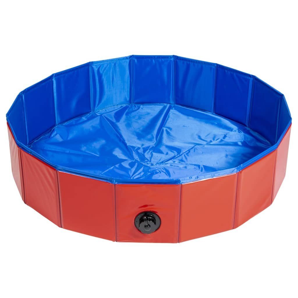 Animal Boulevard Hunde-Ballschleuder Haustier-Pool Cooling M 80x80x20 cm Rot/Blau