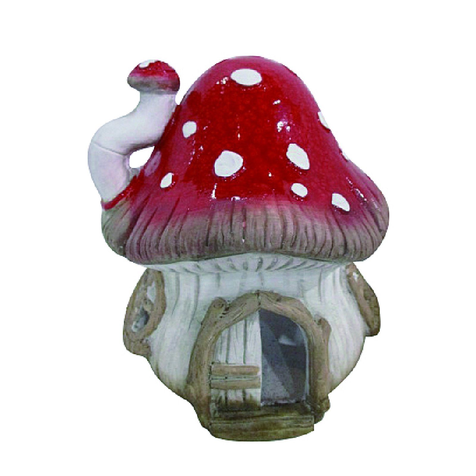HTI-Line Teelichthalter Teelichthalter Pilzhaus 2 (1 St., 1x Pilzhaus ohne Teelicht), Deko Kerzenhalter Windlicht Pilzhäuschen
