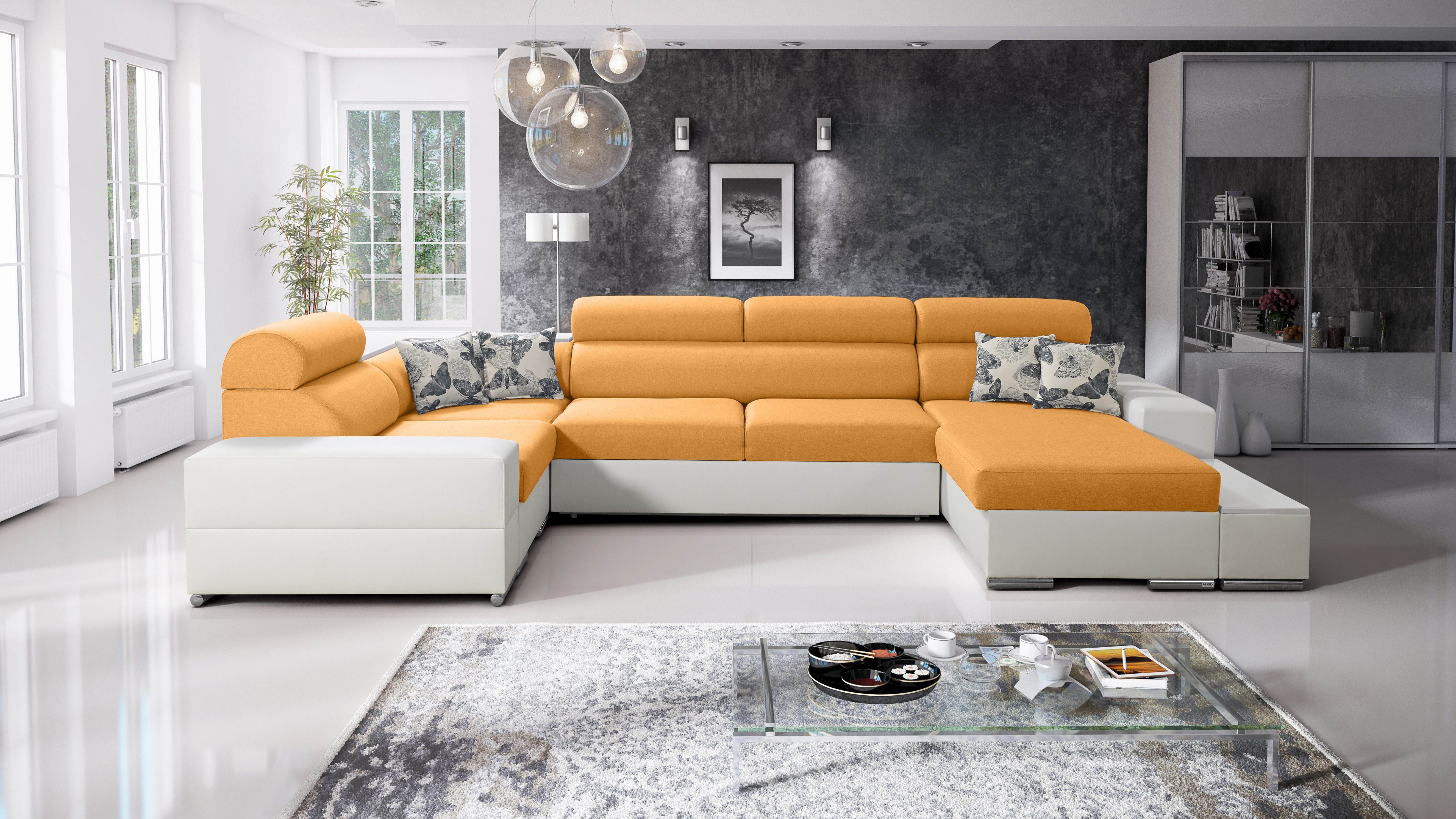 Best for Home Ecksofa ALEX MINI - Schlaffunktion & Bettkasten für das Moderne Wohnzimmer, - Entdecken Sie Ihre Neue Eckcouch! TWIST10+EKJI