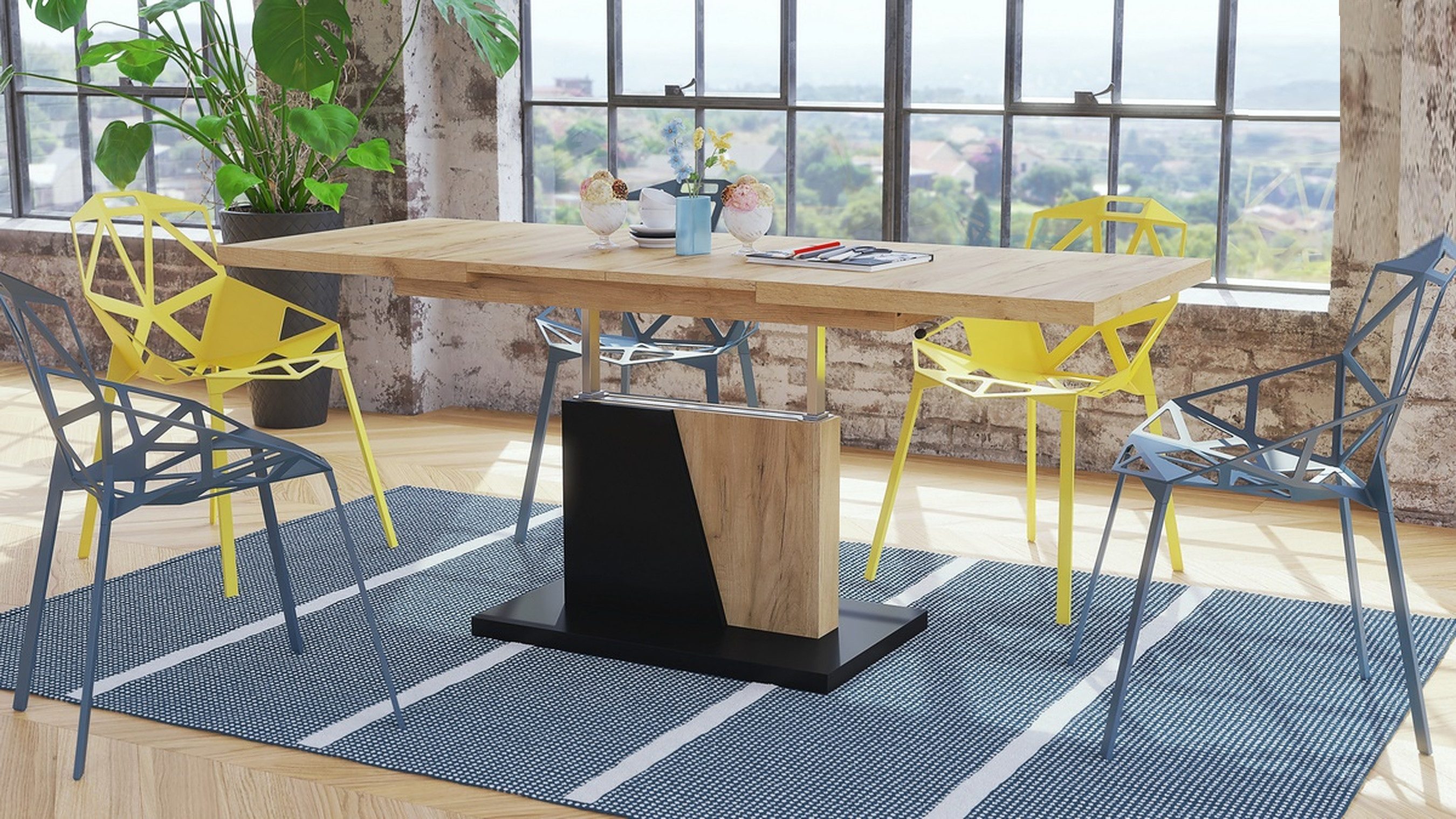 Mazzoni Couchtisch Grand Noir Eiche Gold günstig online kaufen