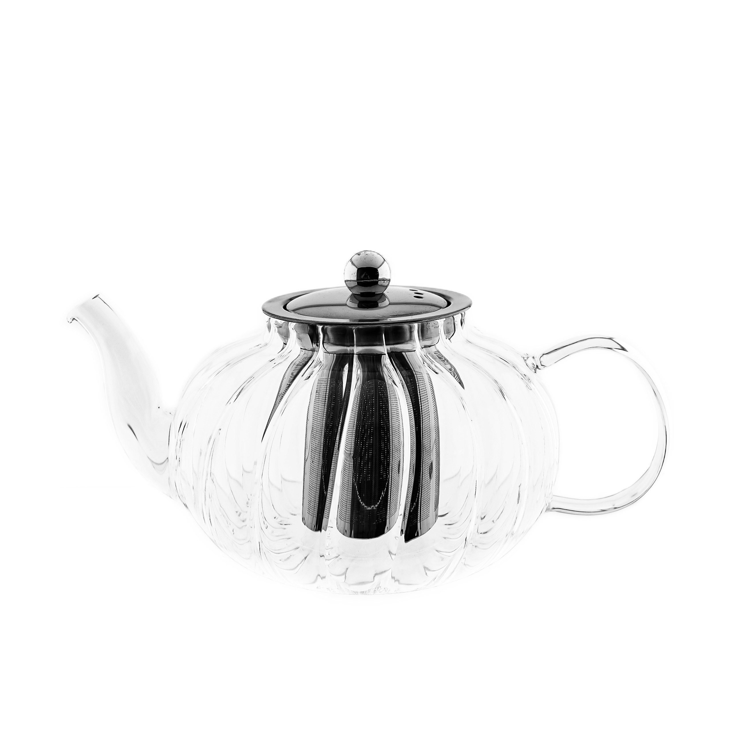 Almina Teekanne Glasteekanne "Rosie" mit Edelstahl-Sieb und Deckel - 1000 ml, (1-St)