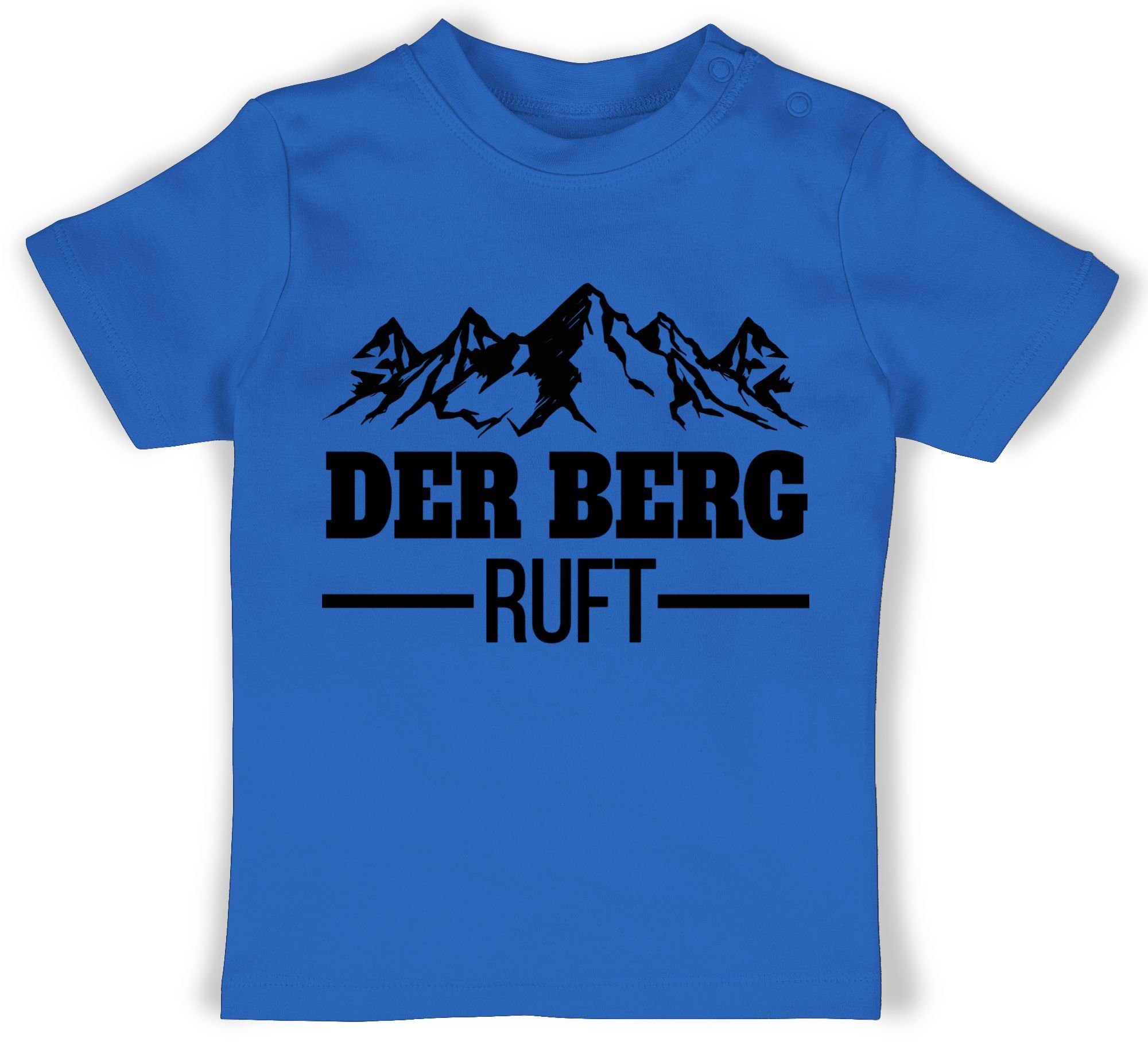 ruft Berg 3 Der Baby Shirtracer T-Shirt - Royalblau & schwarz Bewegung Sport