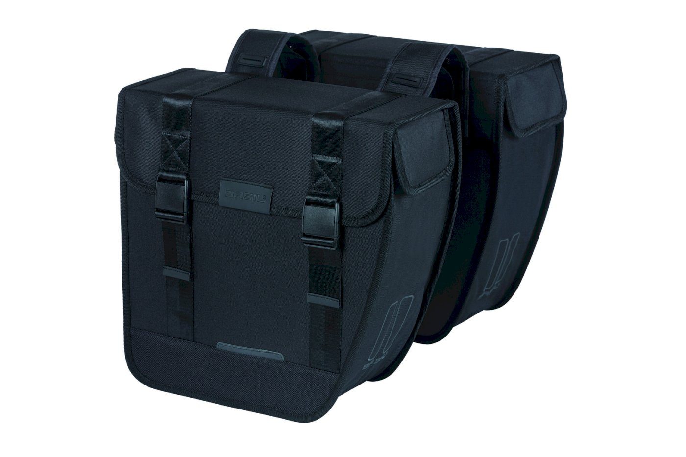 Waterproof polyester bike carrier bag with reflective touring feature Basil (x2)