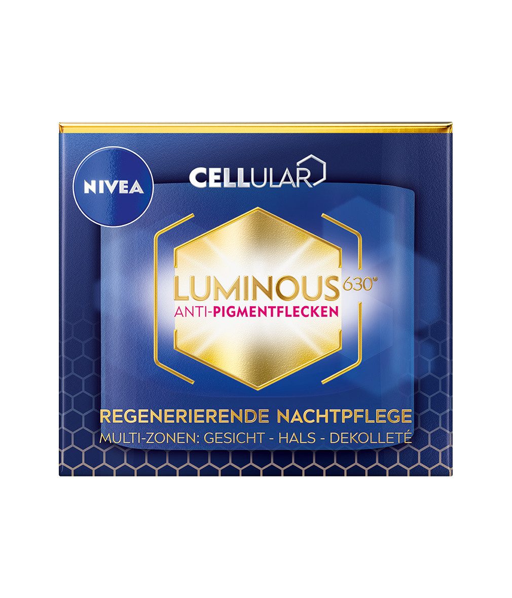 Nivea Nachtcreme Cellular LUMINOUS630® Anti-Pigmentflecken Nachtpflege Hyaluronsäure, 1-tlg., 50 ml