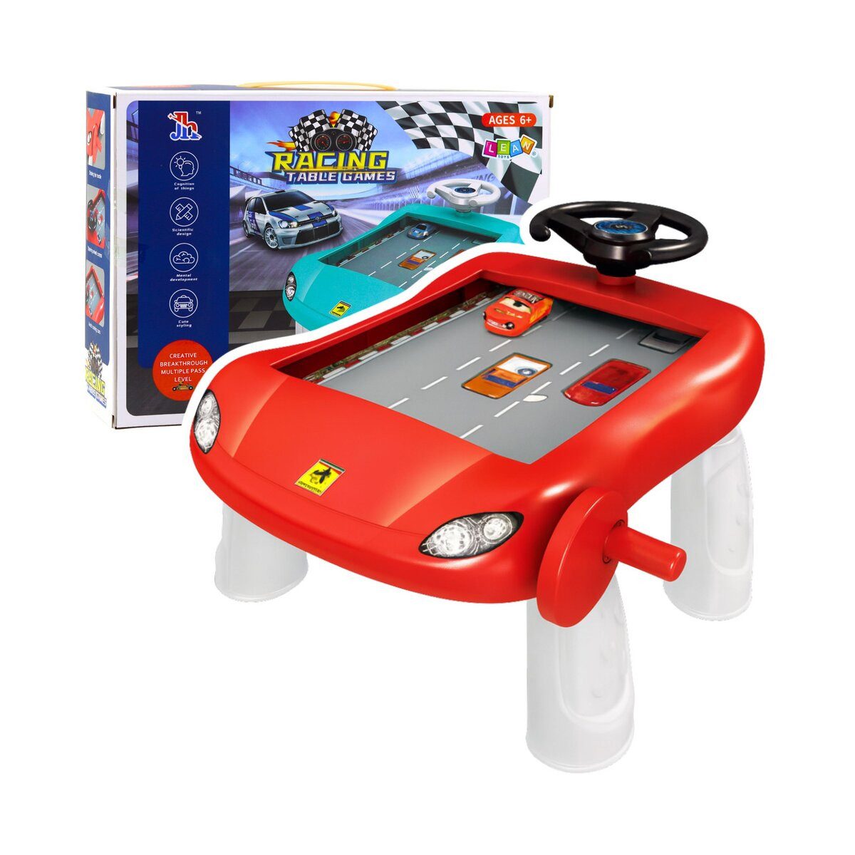 Wisam Lernspielzeug Fahrsimulator Handbuch Lerntisch Rot