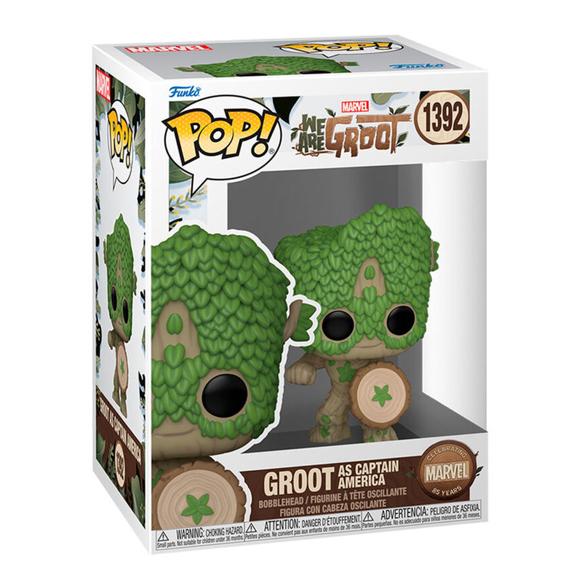 Funko Actionfigur POP! Groot als Captain America 1392 - Marvel We are Groot
