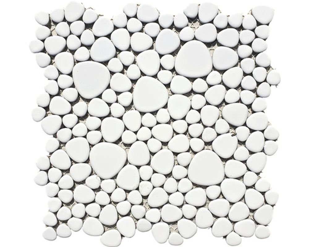 Mosani Mosaikfliesen Kieselmosaik Pebbles Keramikdrops Mosaik Kiesel uni we günstig online kaufen
