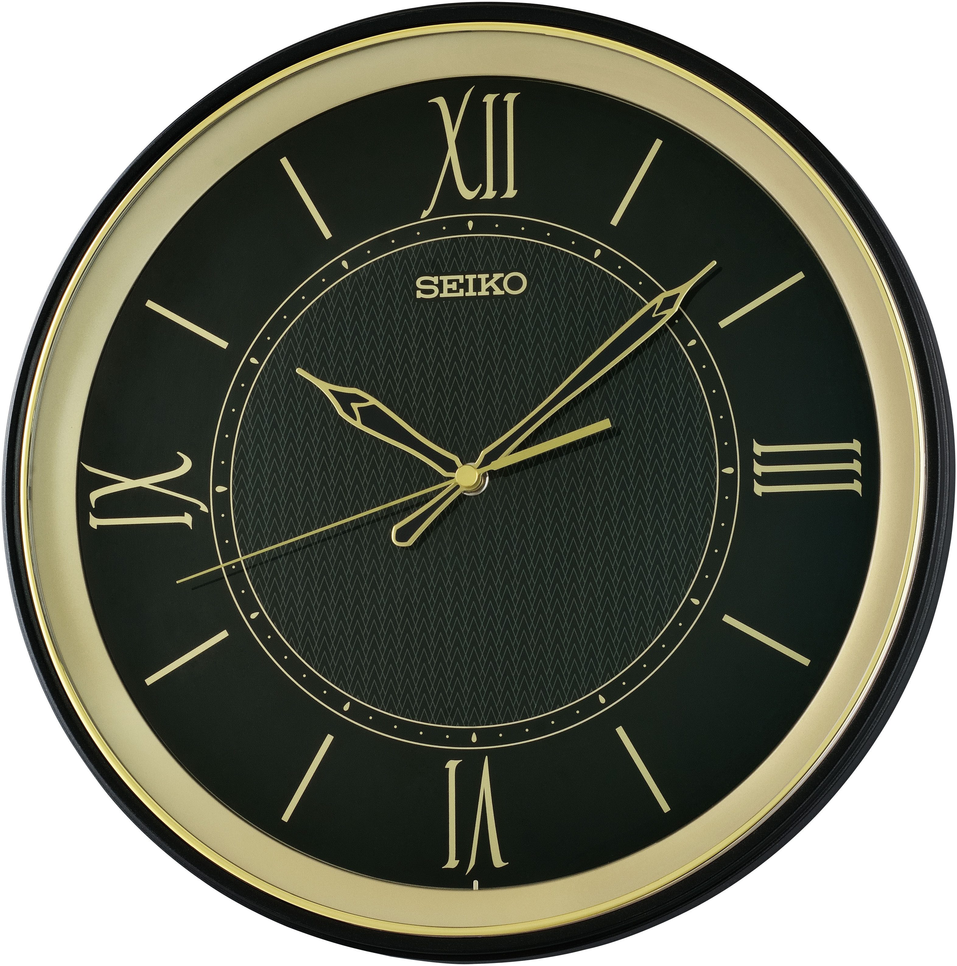 Seiko Wanduhr (Quarzuhr, durchlaufende Sekunde, Küche, Büro, Wohnzimmer, Esszimmer)