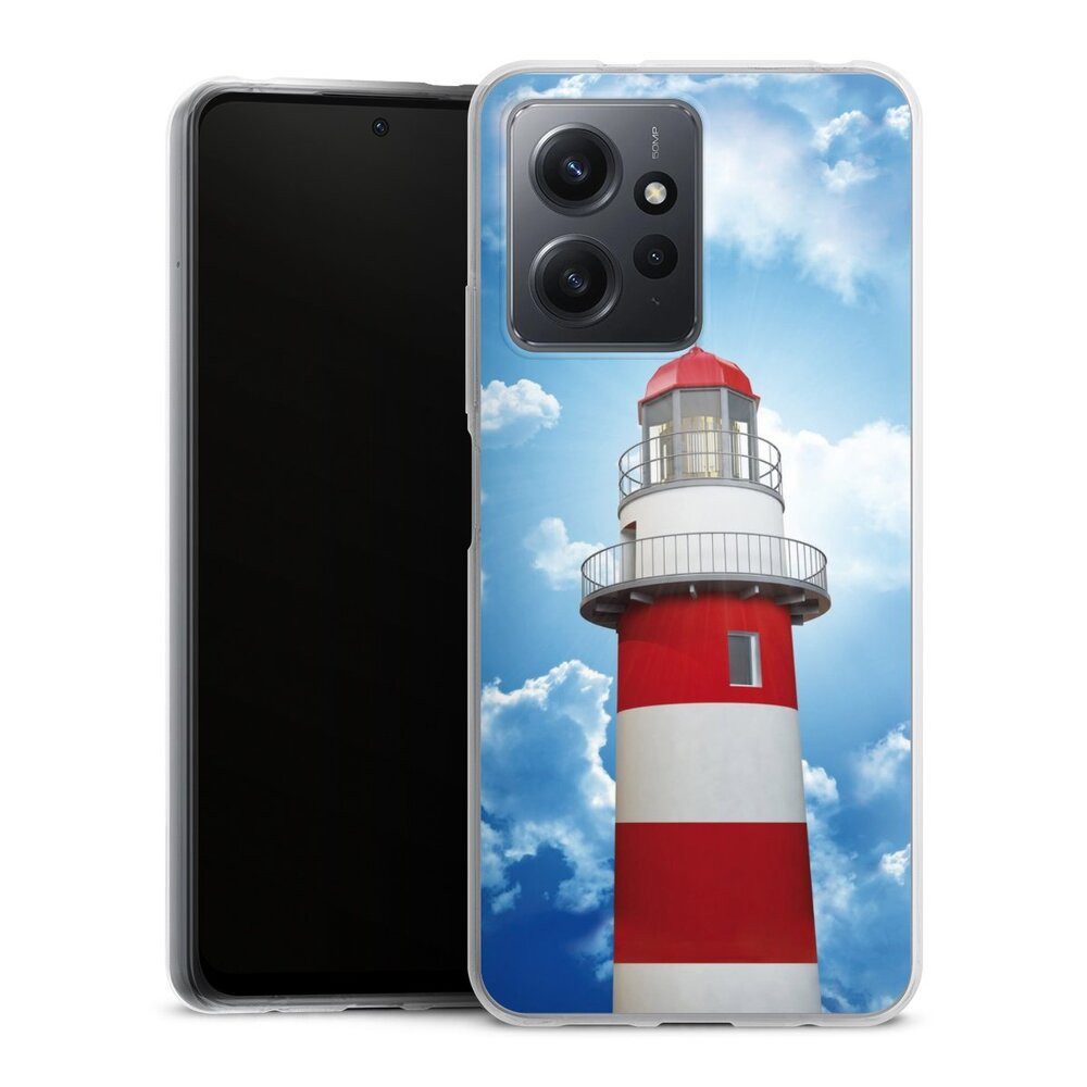 DeinDesign Handyhülle Leuchtturm Wolke Himmel Leuchtturm, Xiaomi Redmi Note 12 4G Silikon Hülle Bumper Case Handy Schutzhülle
