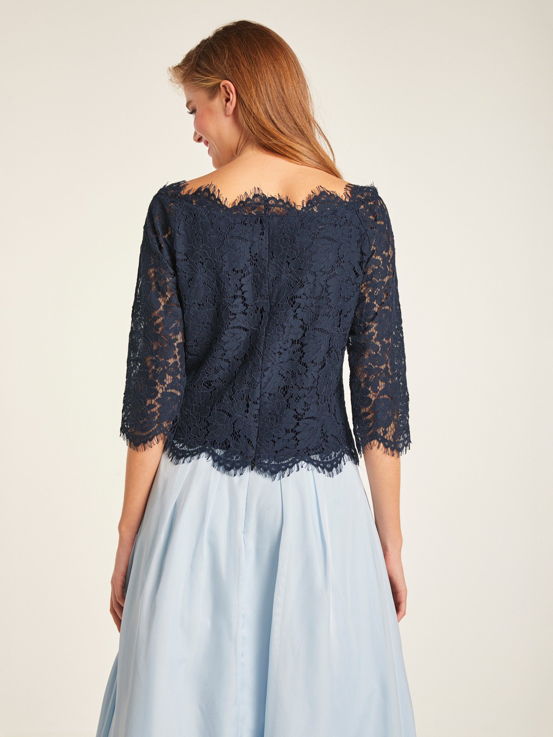 heine Klassische Bluse Spitzen-Bluse 3/4-Arm