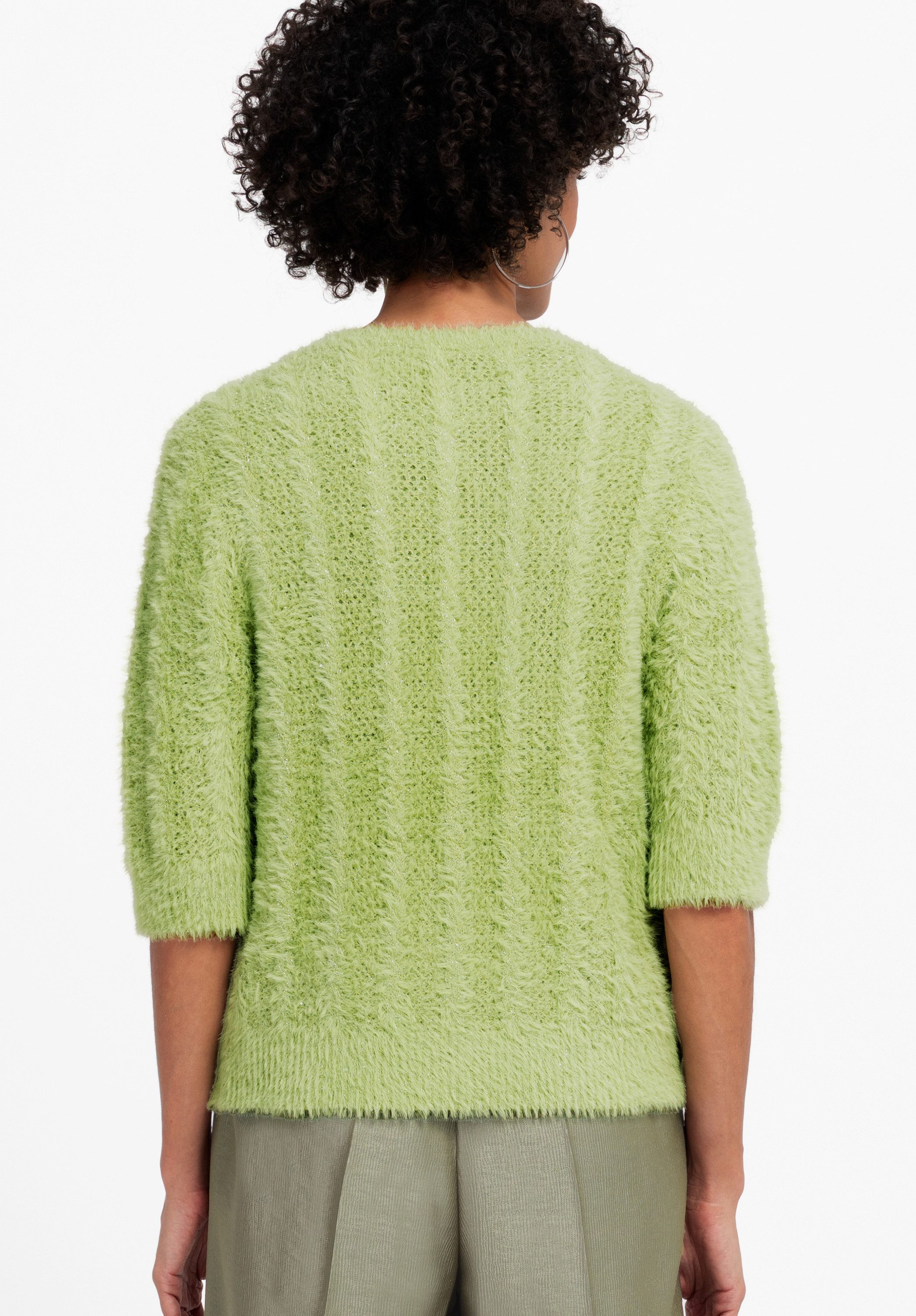 bianca Strickjacke RONA in flauschigem Strick mit Glitzer-Detail-Garn