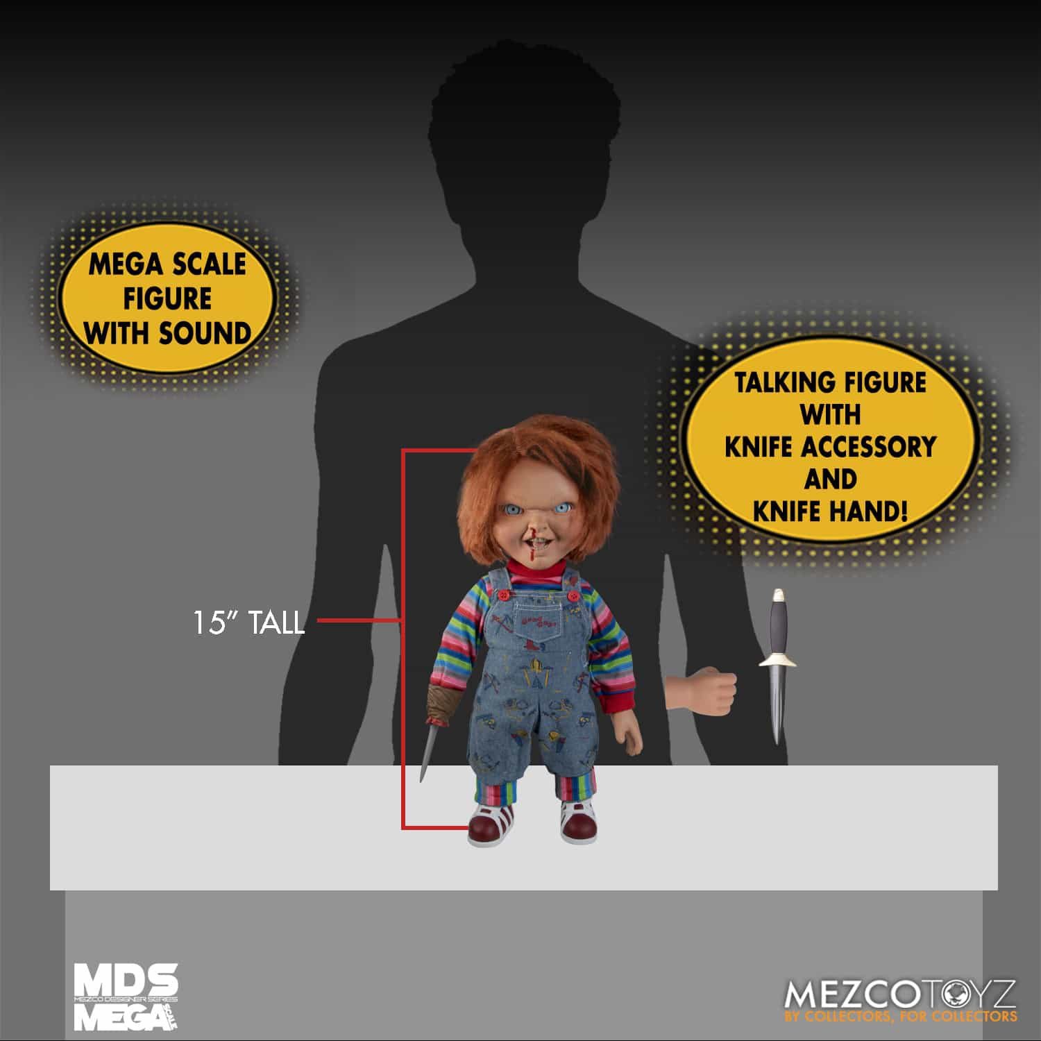Close Up Actionfigur Child's Play 2 Chucky Puppe 15 Talking Mega Scale – Bild 2 von 5