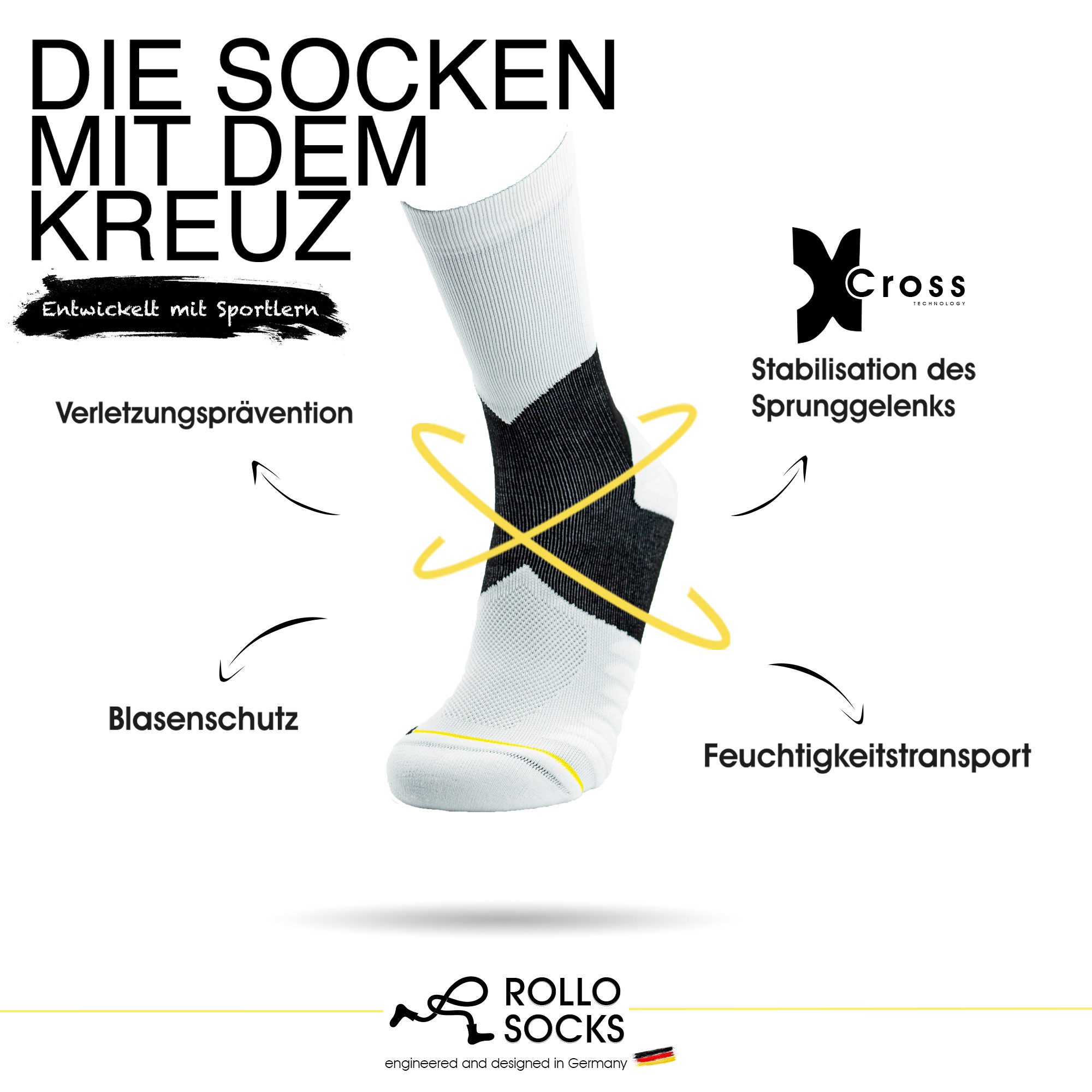 Rollo Socks Sportsocken Rollo Socks Team 5.0 White günstig online kaufen