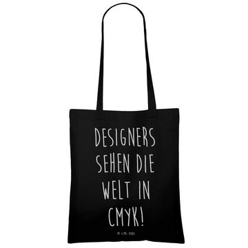 Mr. & Mrs. Panda Tragetasche Designers sehen die Welt in CMYK! - Schwarz - Geschenk, Stoffbeutel, (1-tlg), Modisches Design