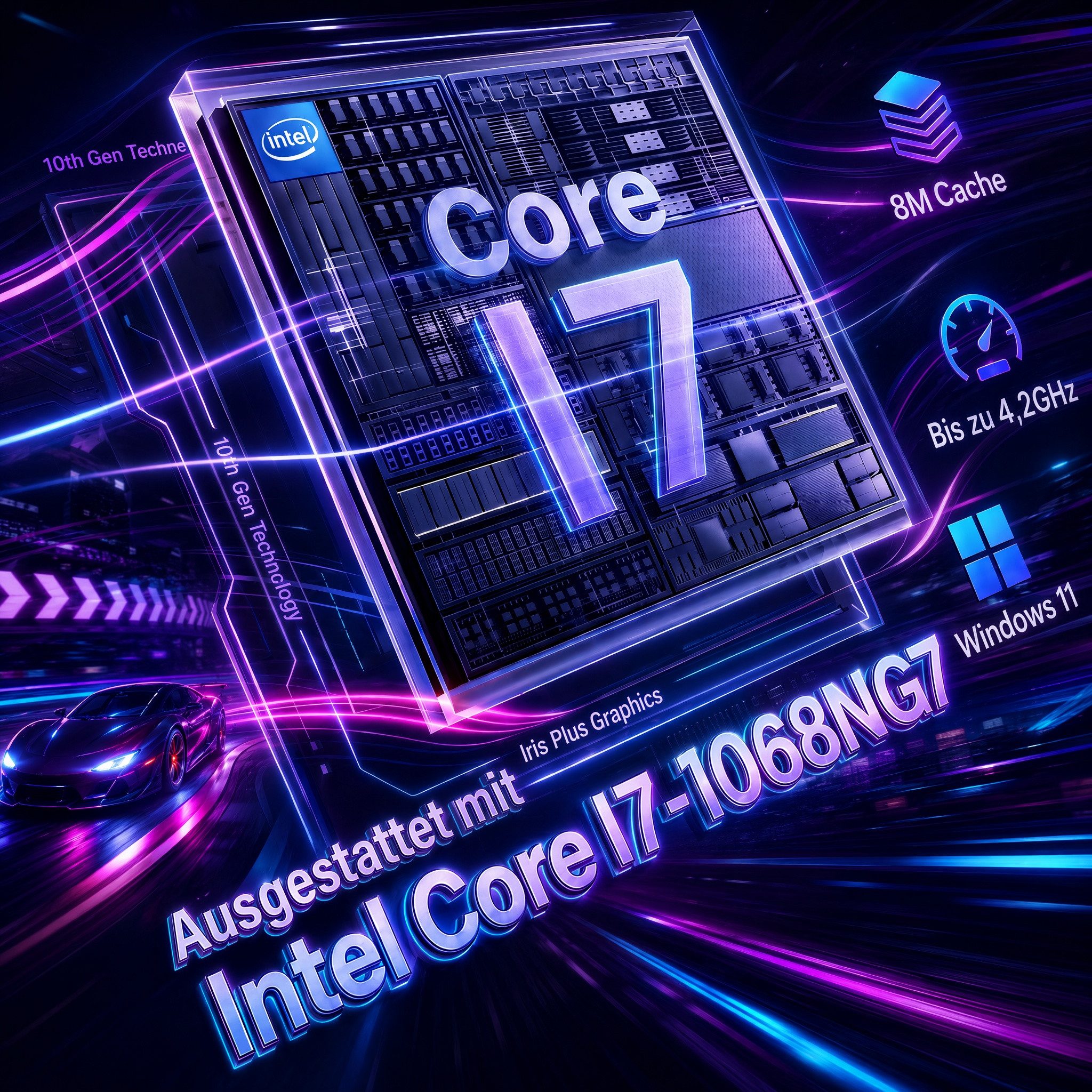 MENGHU Intel Core i7 Laptop 16 Zoll 3K-Display 16GB RAM 512GB SSD Notebook (Intel Core i7, 16 GB, 512 GB SSD, 4-core CPU)