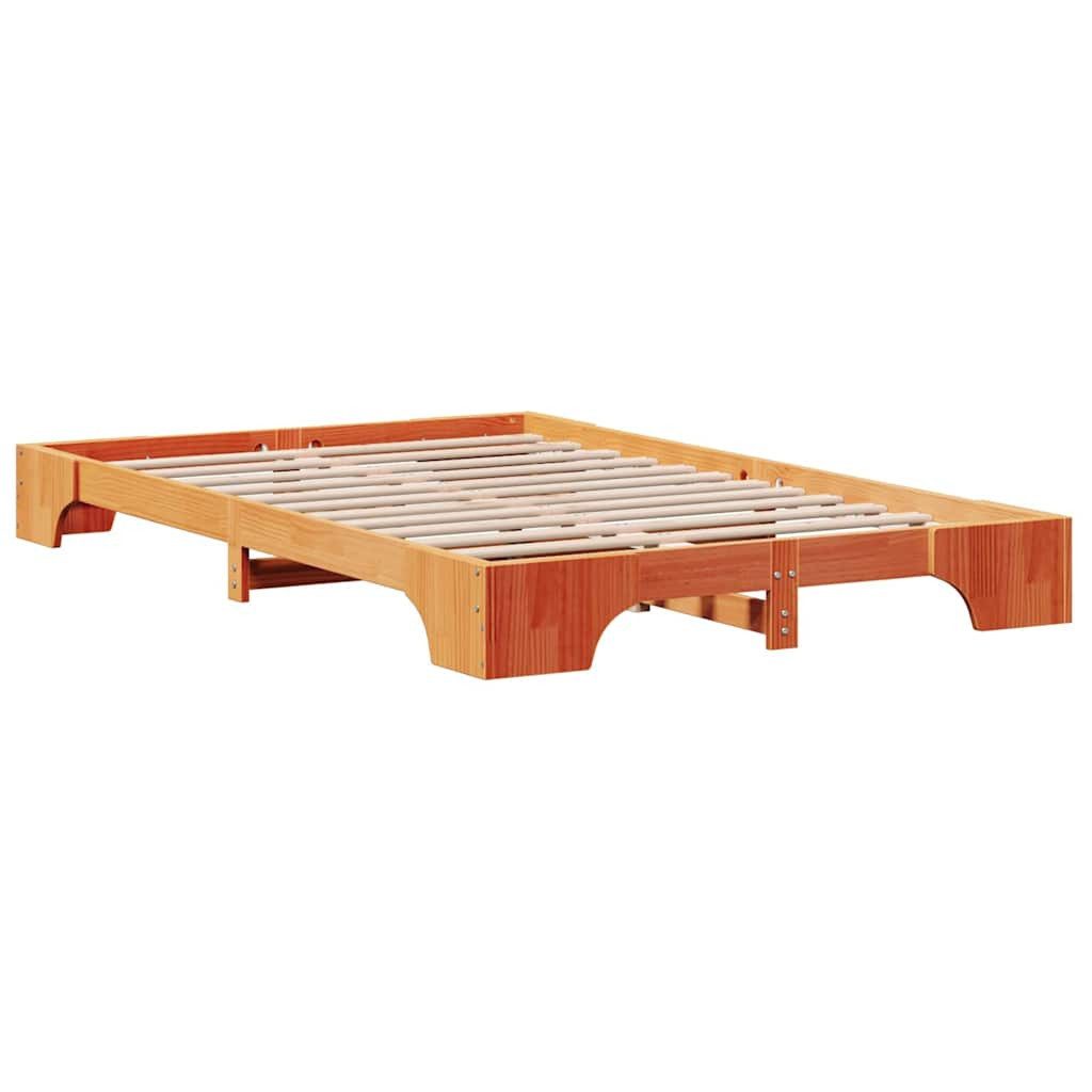 vidaXL Bett Bettgestell Wachsbraun 140 x günstig online kaufen