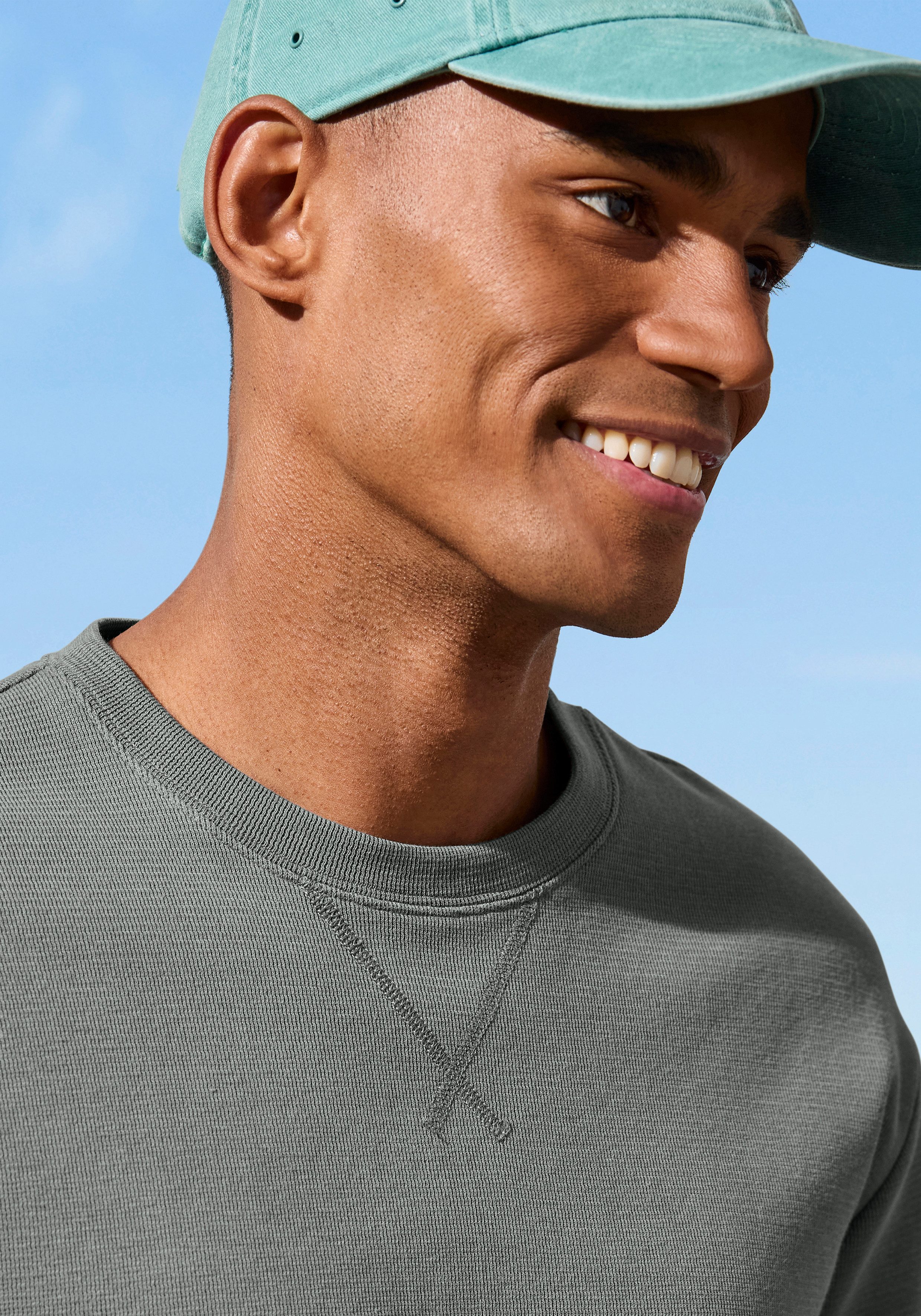 John Devin T-Shirt modische Strukturware aus Baumwoll-Elasthan-Qualität