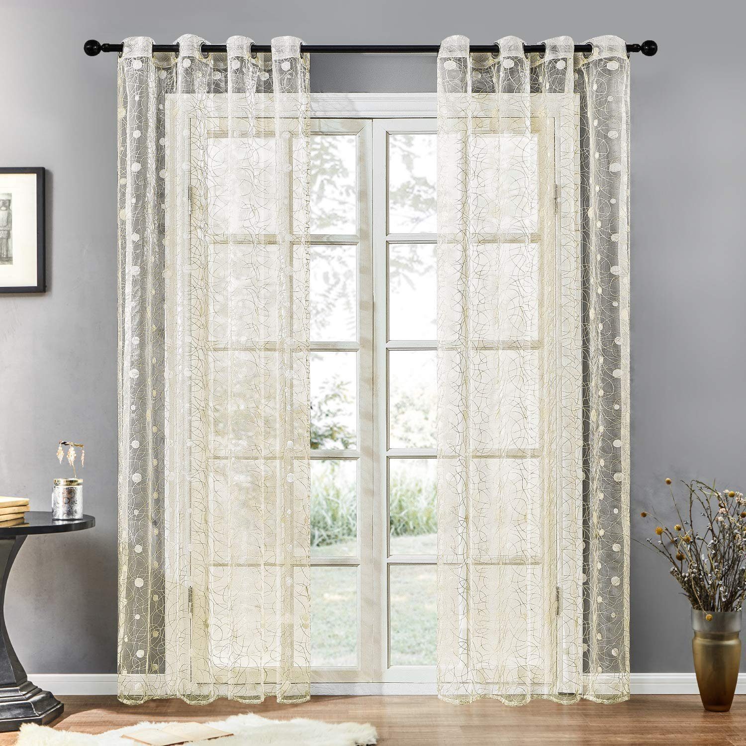 BYSURE Gardine, Ösen (2 St), halbtransparent, günstig online kaufen