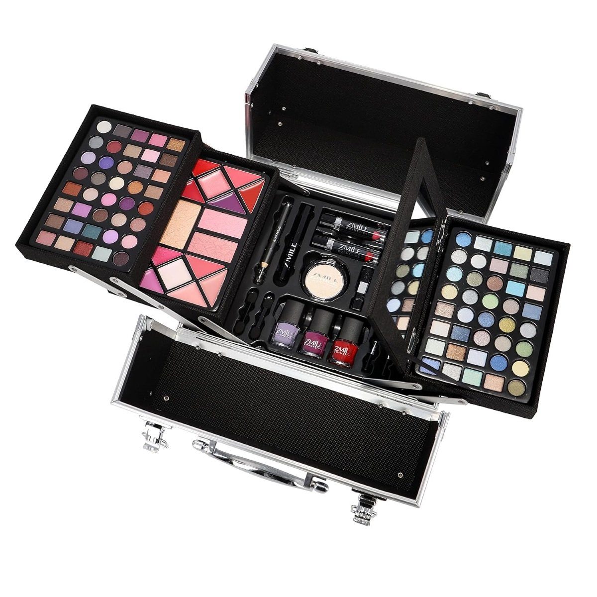 ZMILE COSMETICS Schmink-Koffer Schminkkoffer Set Alu Profi-Qualität 113 tei günstig online kaufen