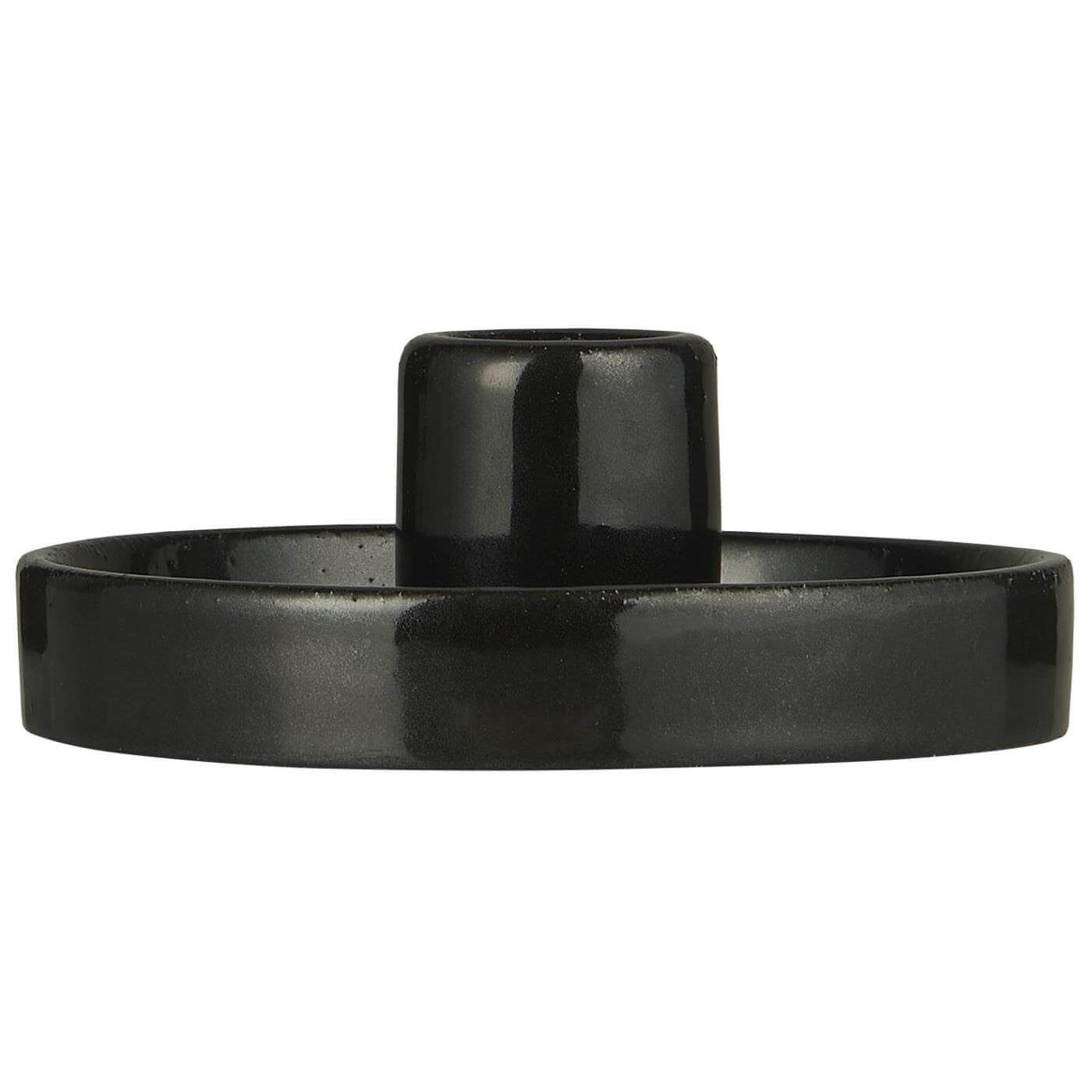 Ib Laursen Windlicht IB Laursen Kerzen Halter Ständer schwarz Porzellan Kerzen Weihnachten (1x Kerzenhalter)