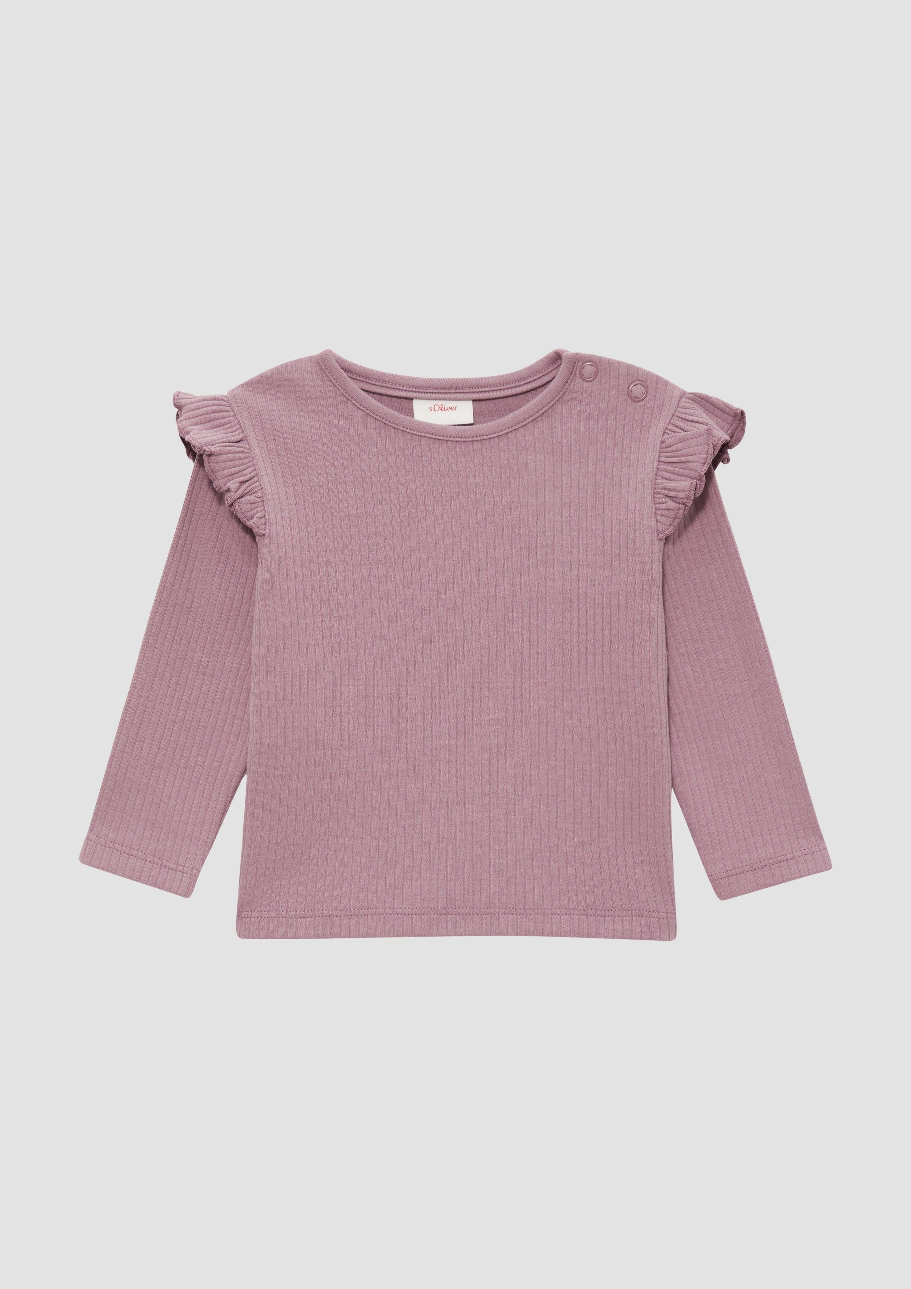 s.Oliver Langarmshirt Longsleeve mit Rippstruktur und günstig online kaufen