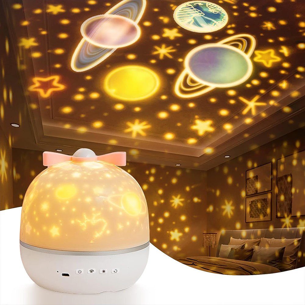MOUTEN LED-Sternenhimmel Sternprojektorlampe mit USB-Kabel, 360° drehbarer Sternprojektor