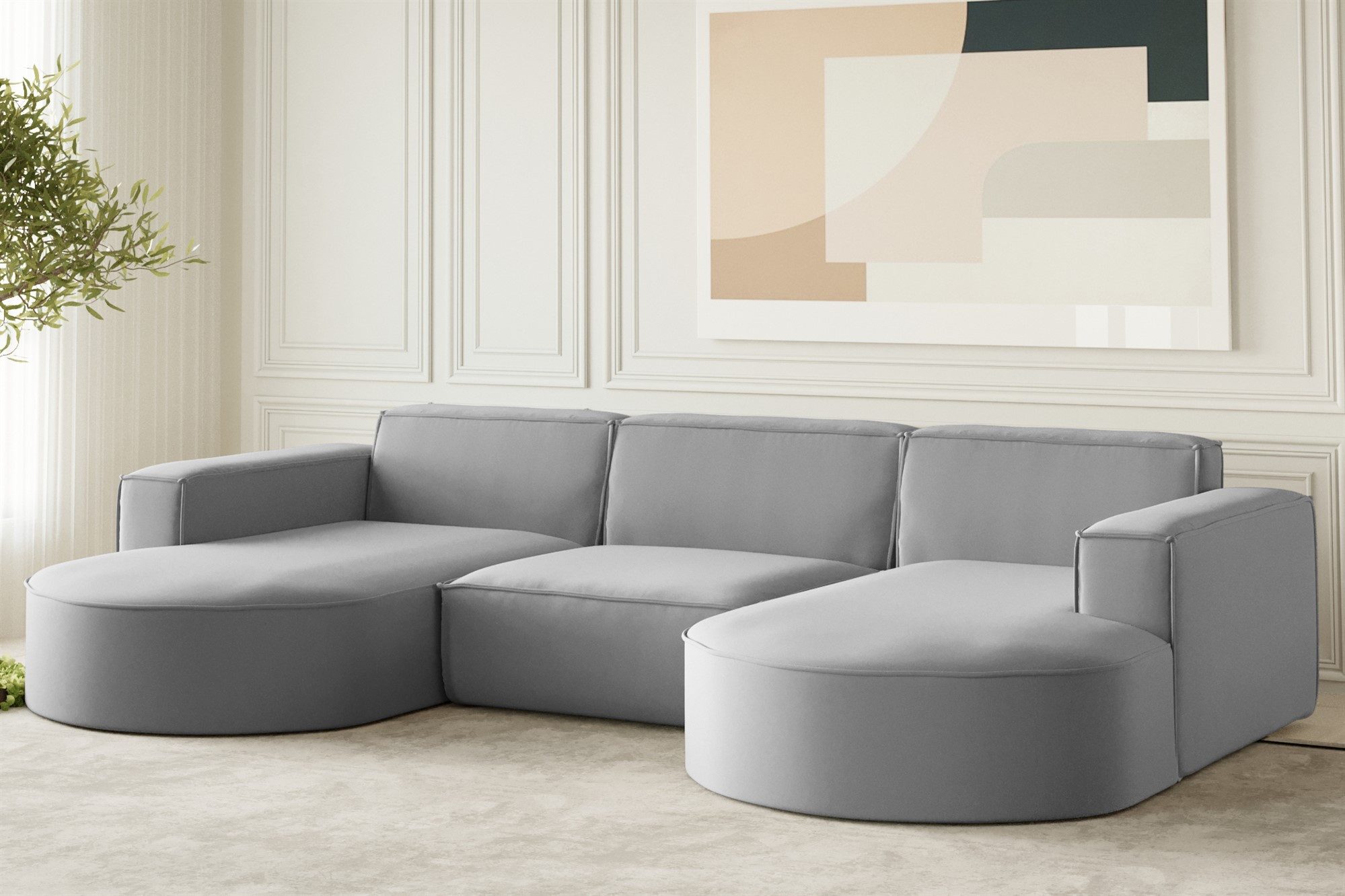 Fun Möbel Wohnlandschaft Wohnlandschaft U-Form Sofa günstig online kaufen