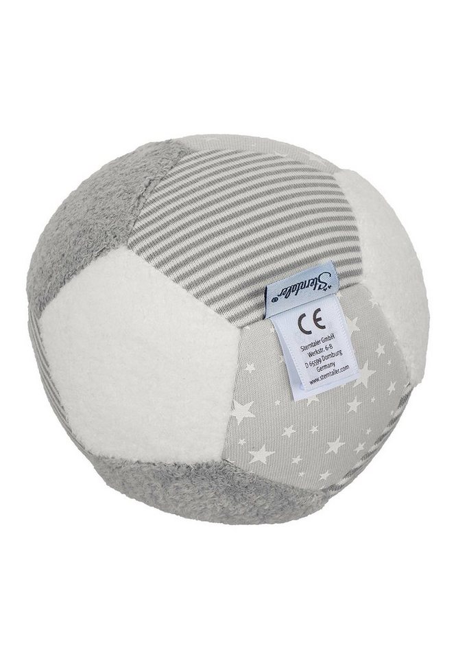 Sterntaler® Spielball Ball grau/weiß, Spielball - Baby Ball aus Stoff in  Grau/weiß 11 cm groß mit Rassel - Babyball im Materialmix aus Baumwolle und  Polyester - fühlen, rollen, hören, krabbeln - Bälle