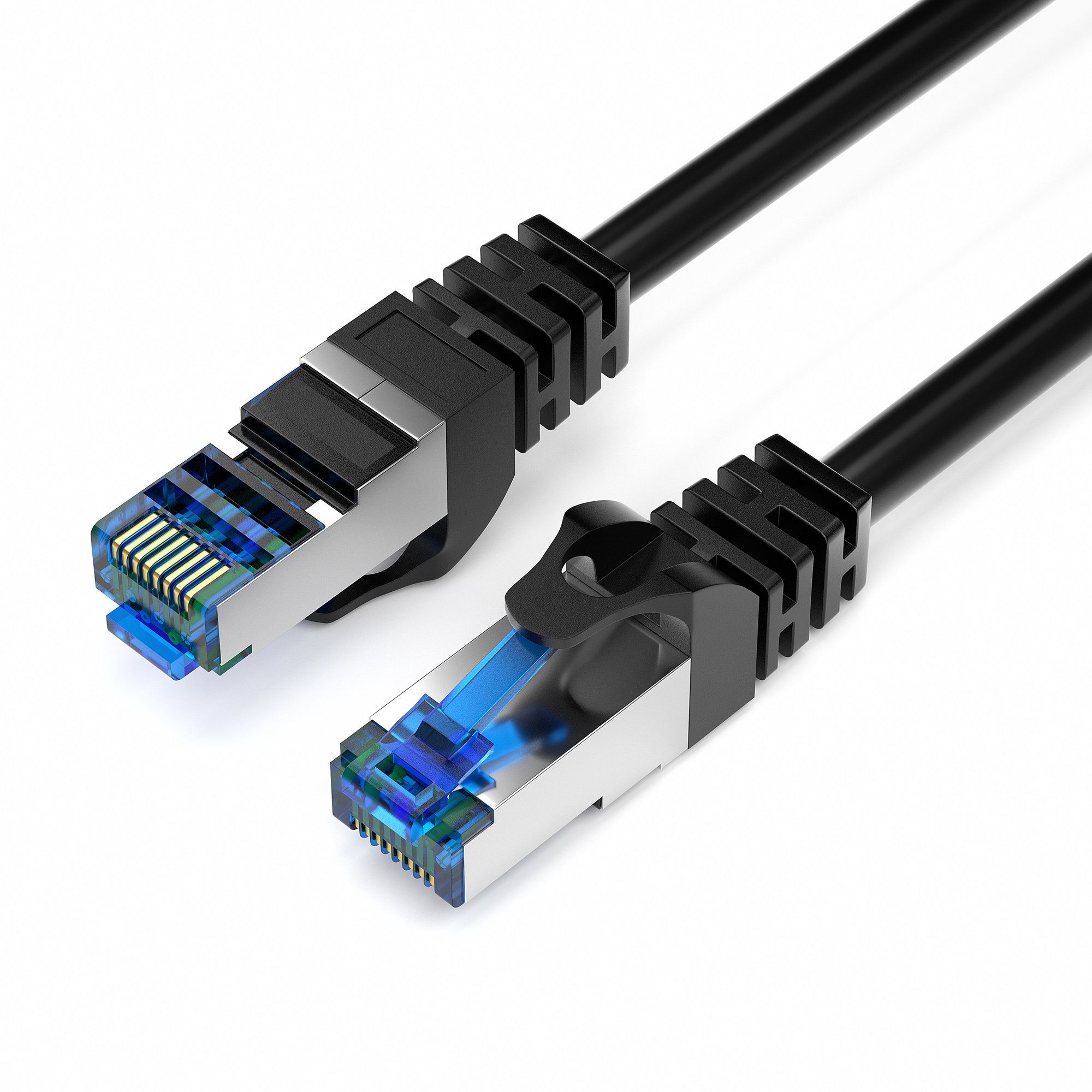 JAMEGA CAT 7 Patchkabel Ethernet RJ45 Netzwerkkabel Rohkabel LAN Kabel LAN-Kabel, CAT.7, RJ-45 Stecker (Ethernet) (100 cm)